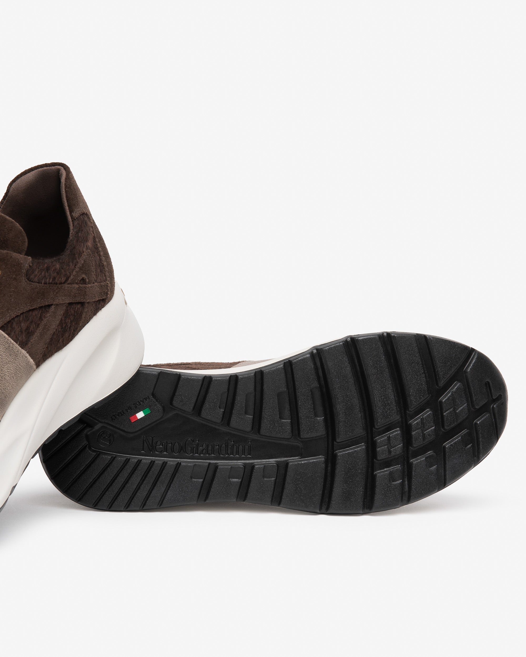 Sneakers Donna in Suede, Materiale Tecnico e Pelle