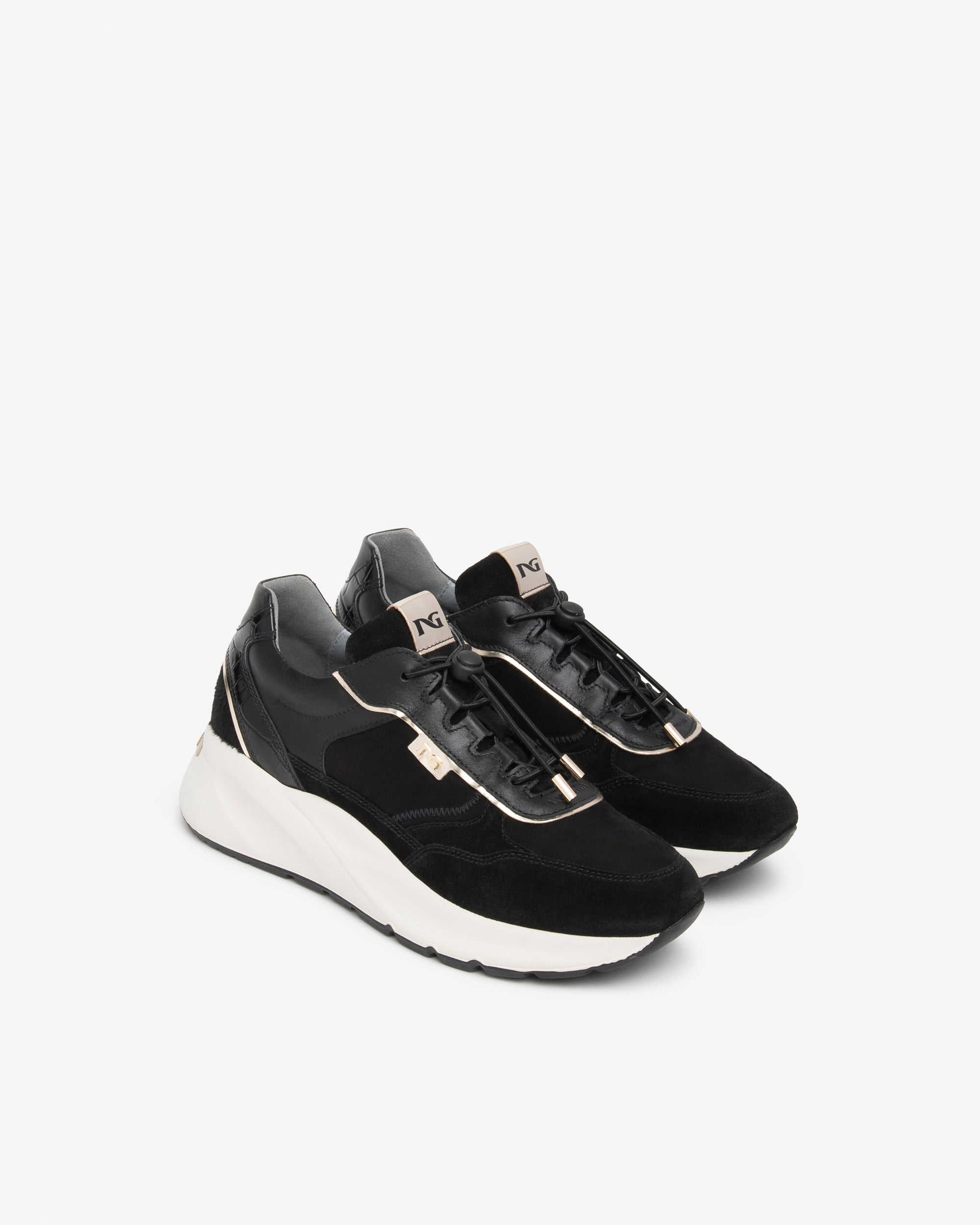 Sneakers Donna in Suede,  Tela, Pelle e Materiale Tecnico