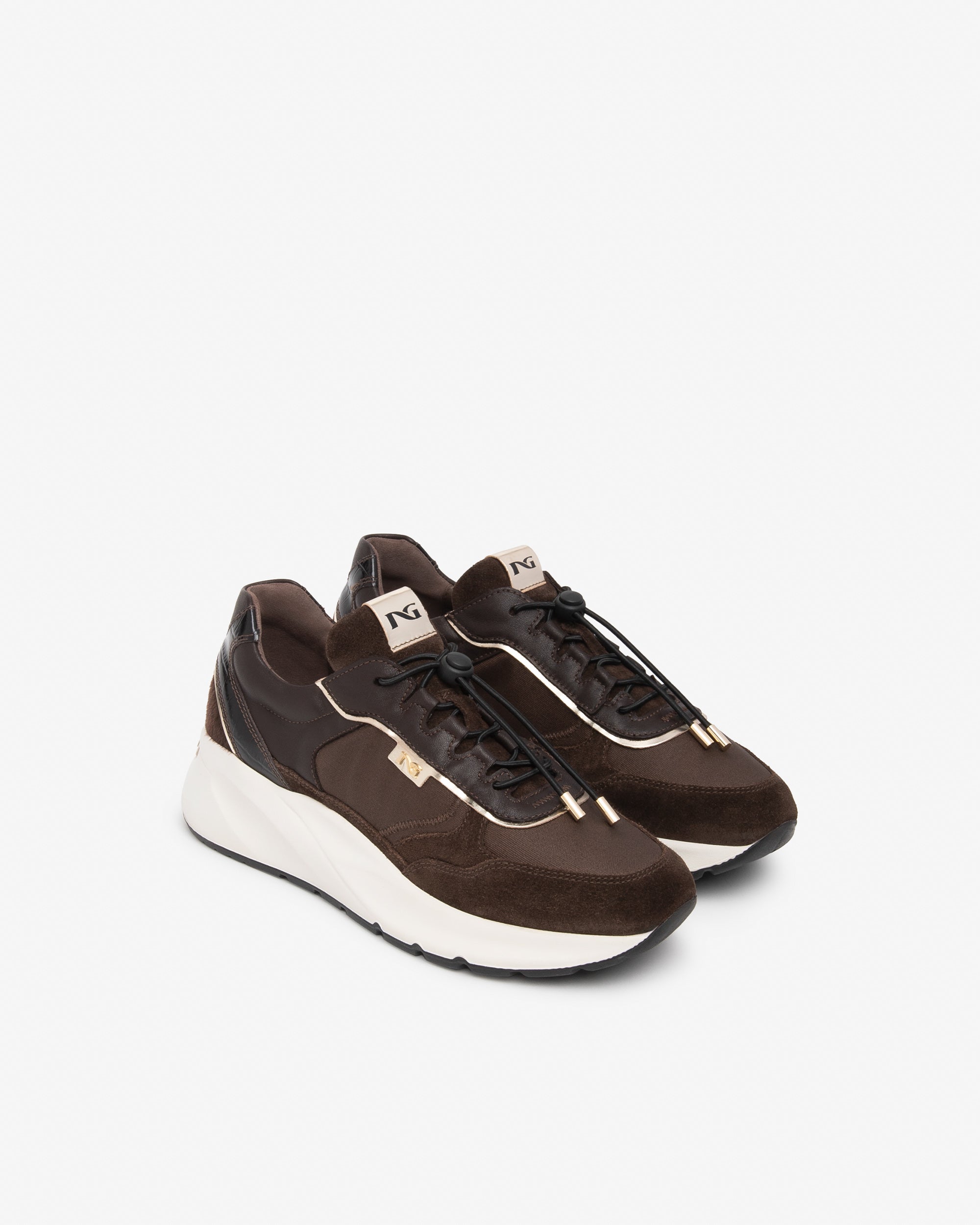 Sneakers Donna in Suede,  Tela, Pelle e Materiale Tecnico