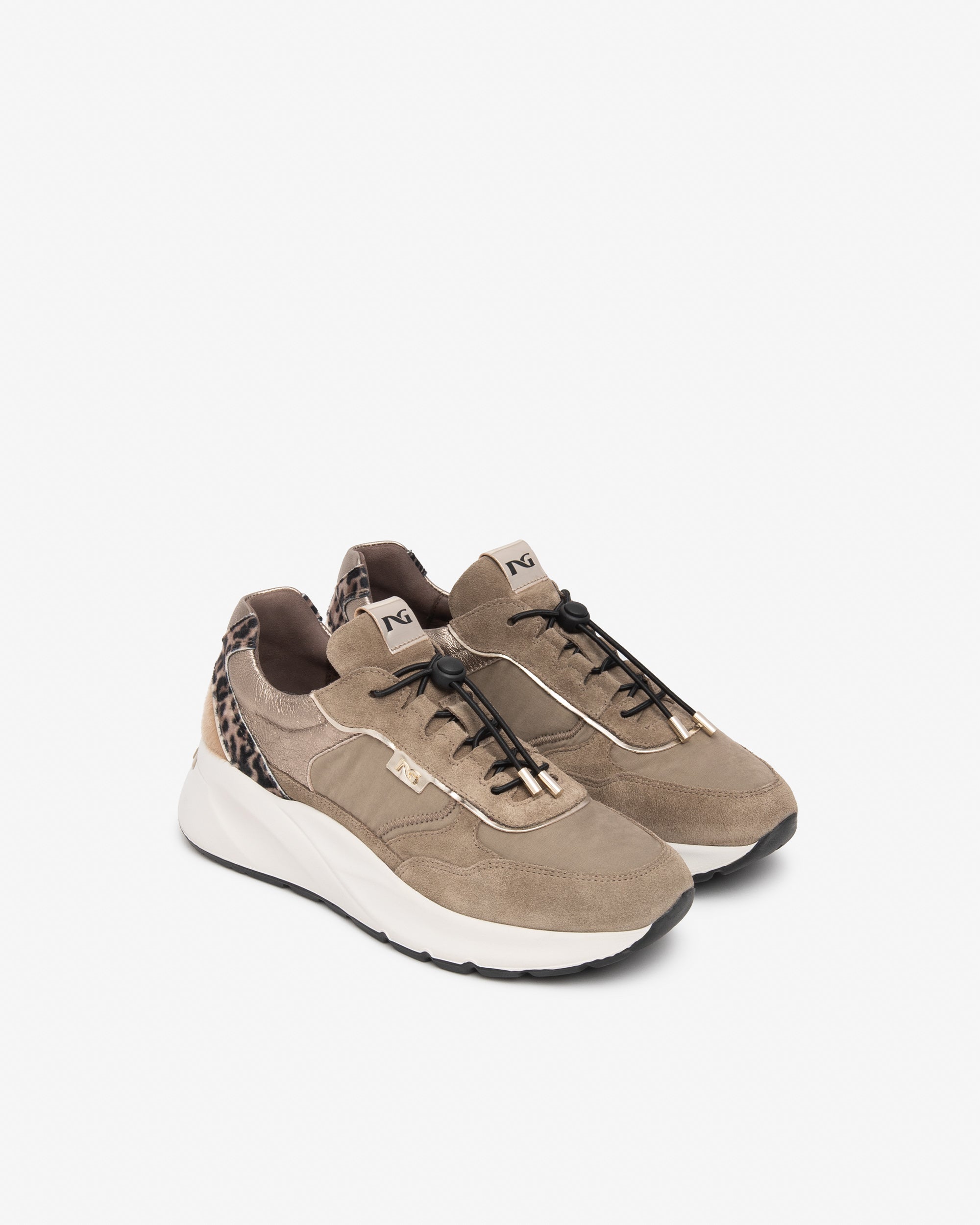 Sneakers Donna in Suede,  Tela, Pelle e Materiale Tecnico