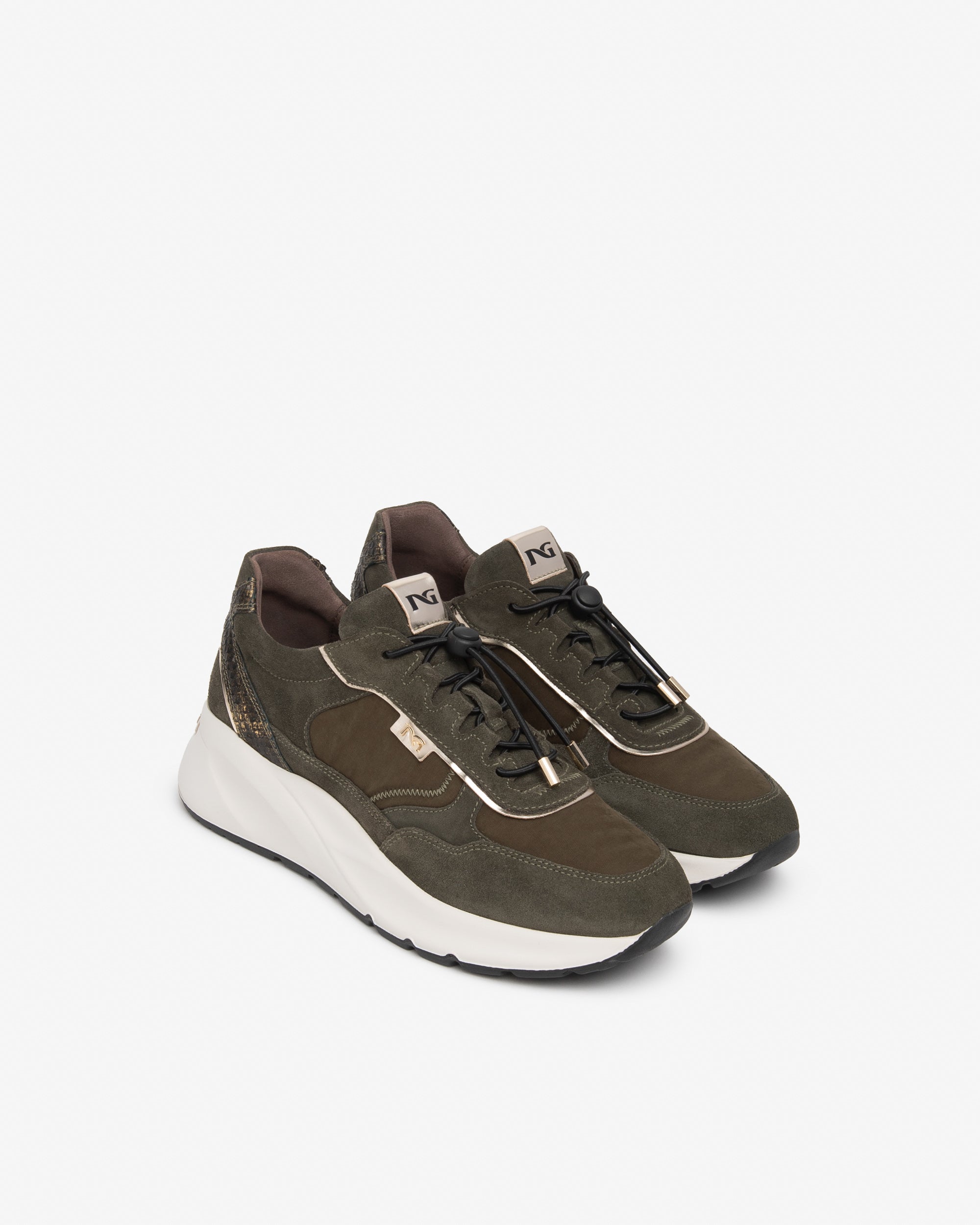 Sneakers Donna in Suede,  Tela, Pelle e Materiale Tecnico