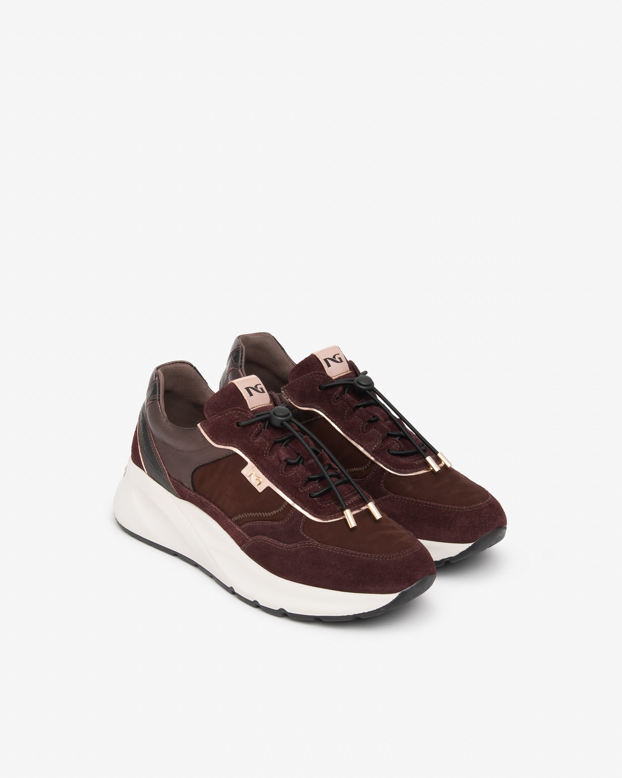 Sneakers Donna in Suede,  Tela, Pelle e Materiale Tecnico