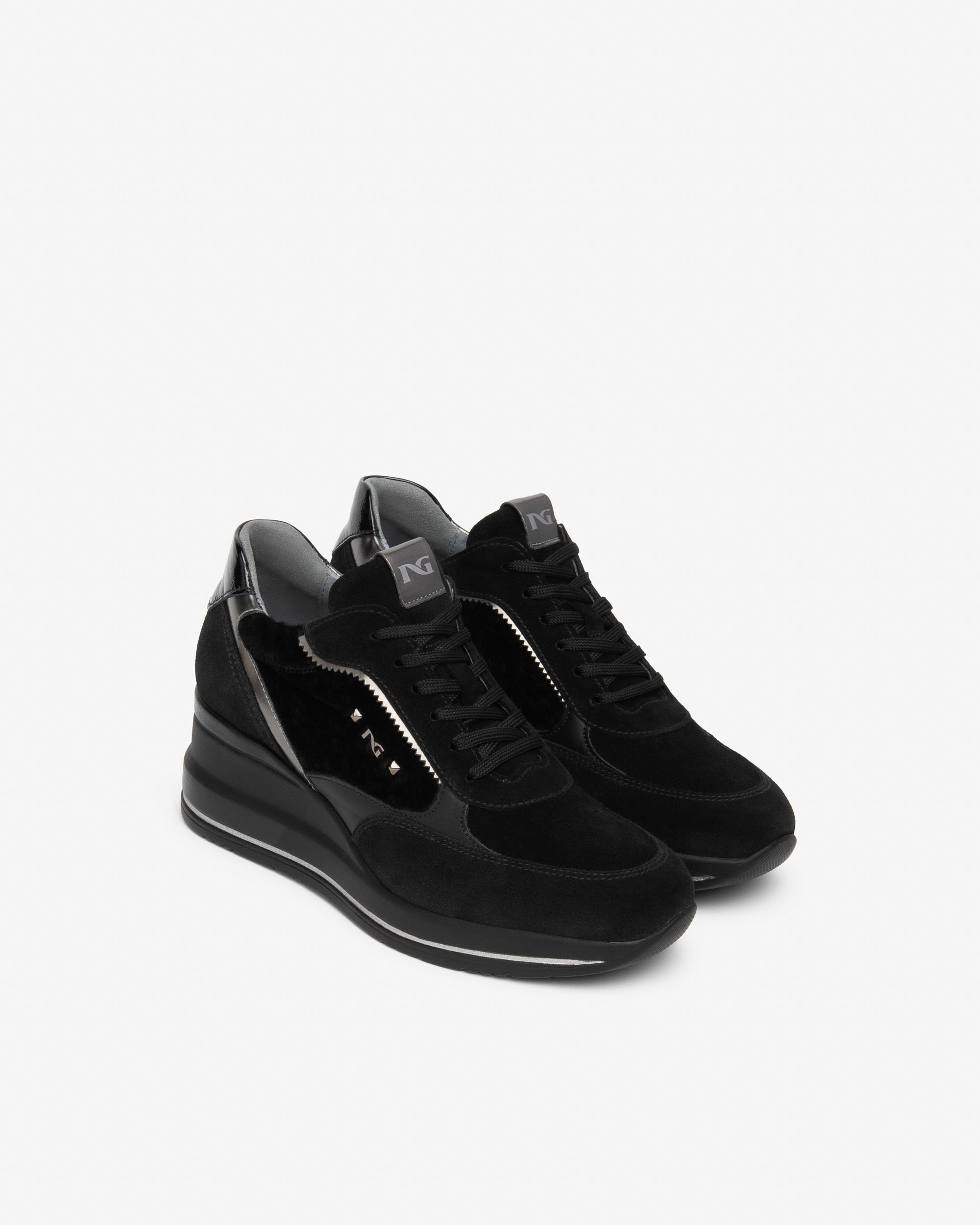 Sneakers Donna in Suede, Pelle e Materiale Tecnico