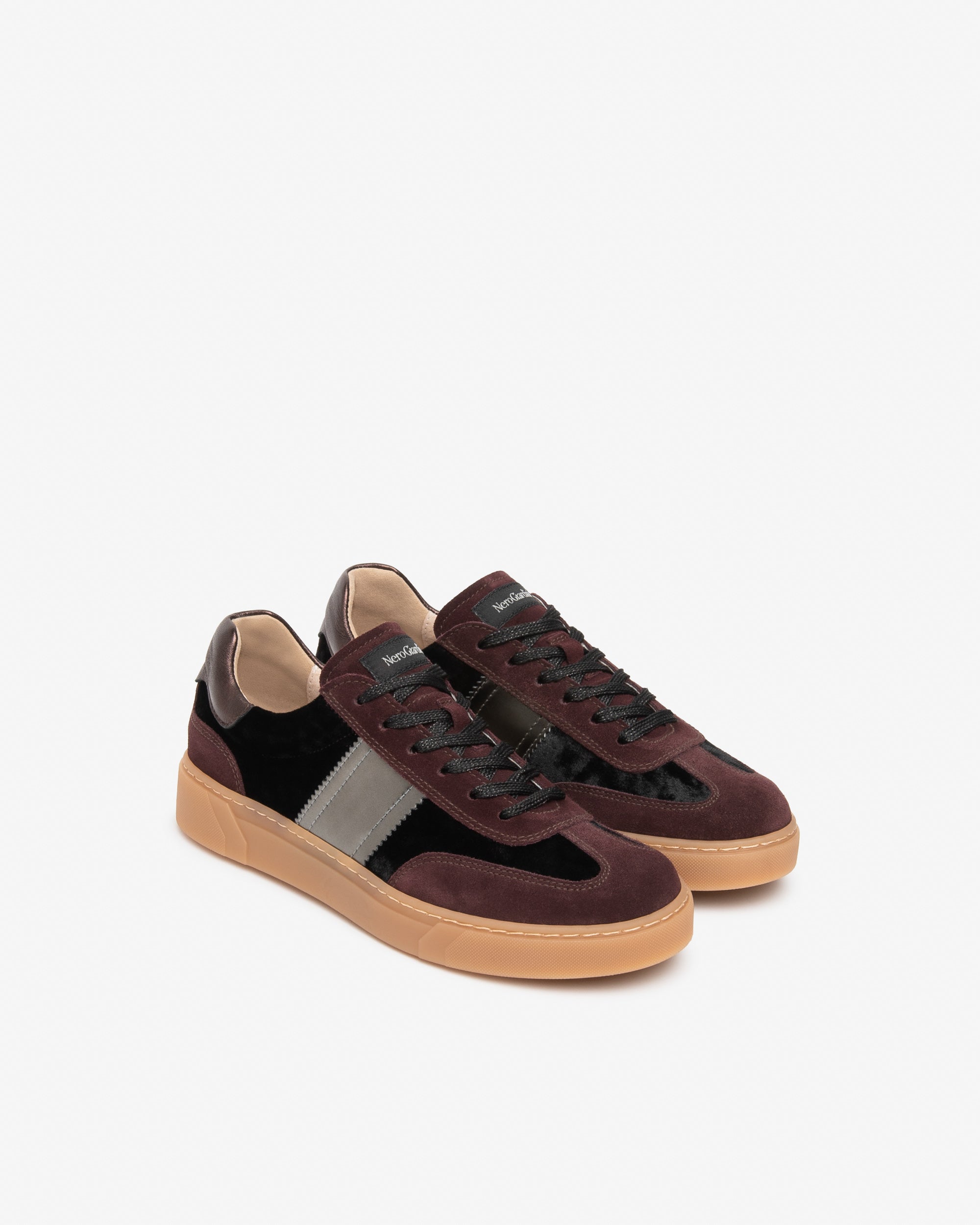 Sneakers Donna in Suede, Materiale Tecnico e Pelle