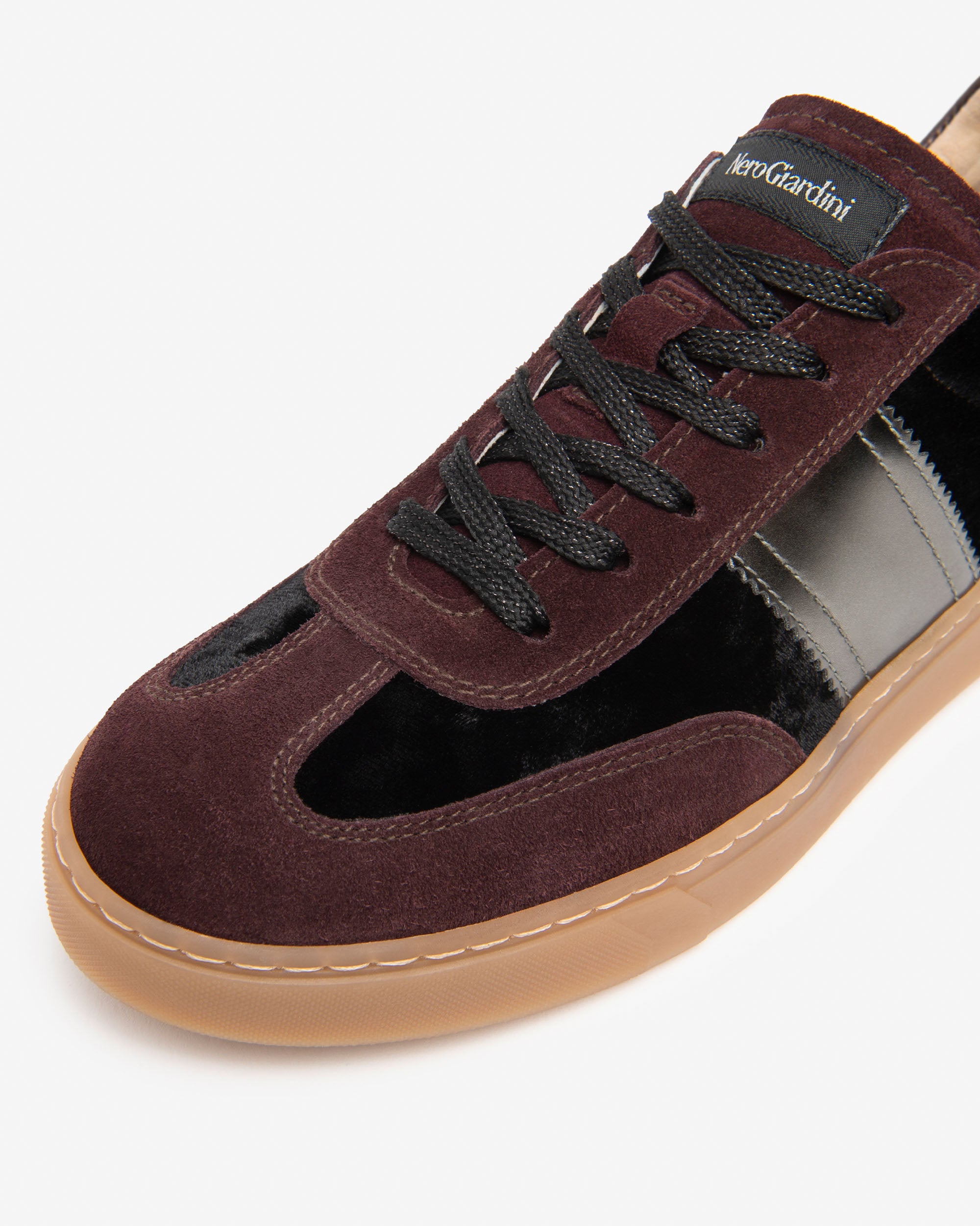 Sneakers Donna in Suede, Materiale Tecnico e Pelle