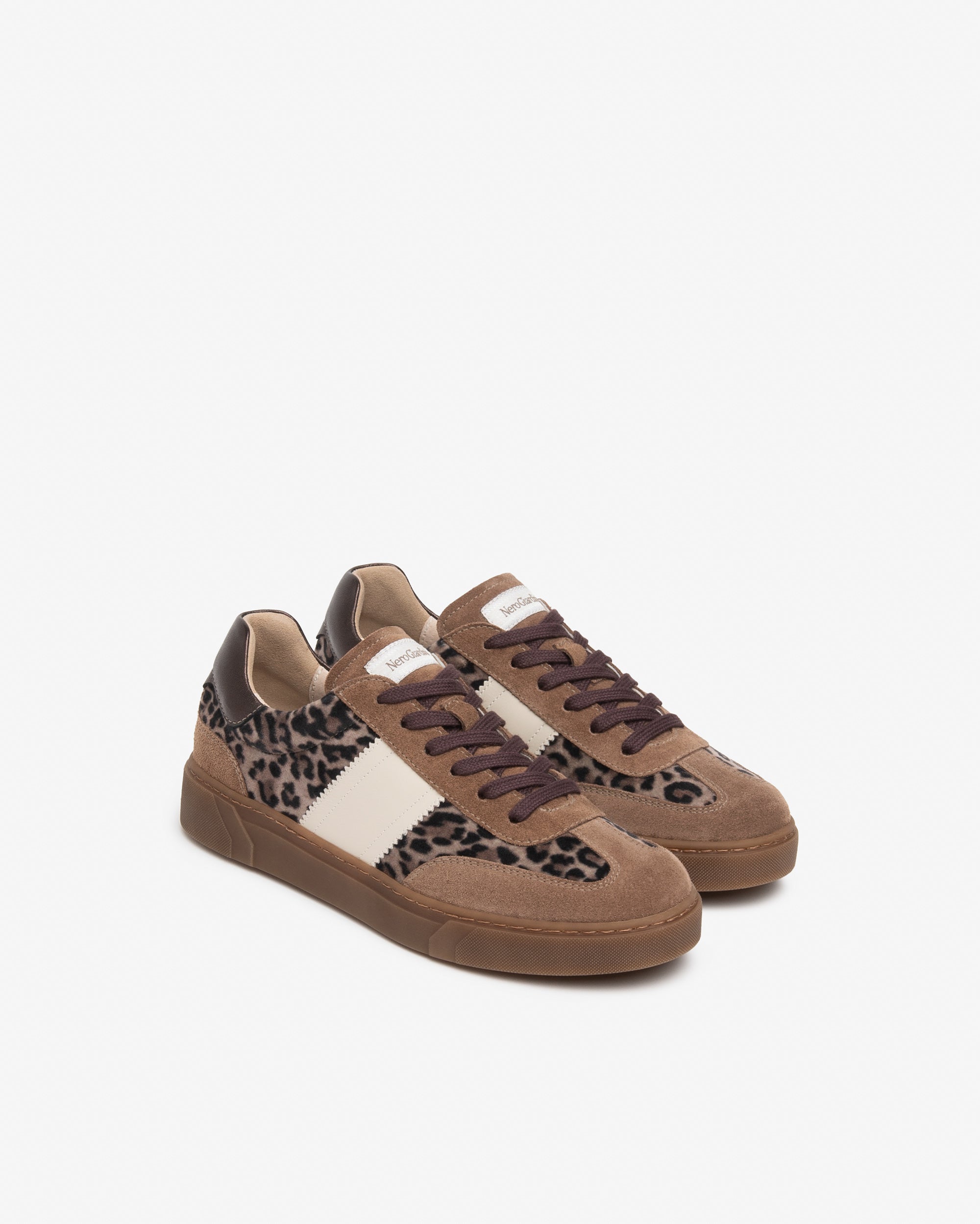 Sneakers Donna in Suede, Materiale Tecnico e Pelle