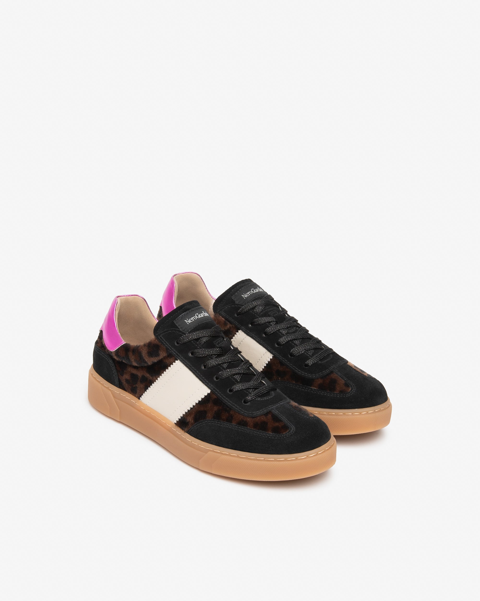 Sneakers Donna in Suede, Materiale Tecnico e Pelle