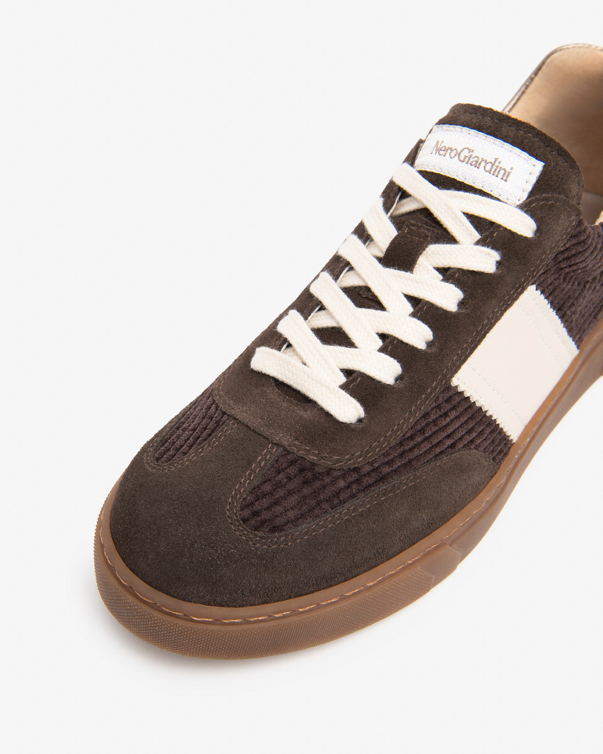 Sneakers Donna in Suede, Tessuto e Pelle