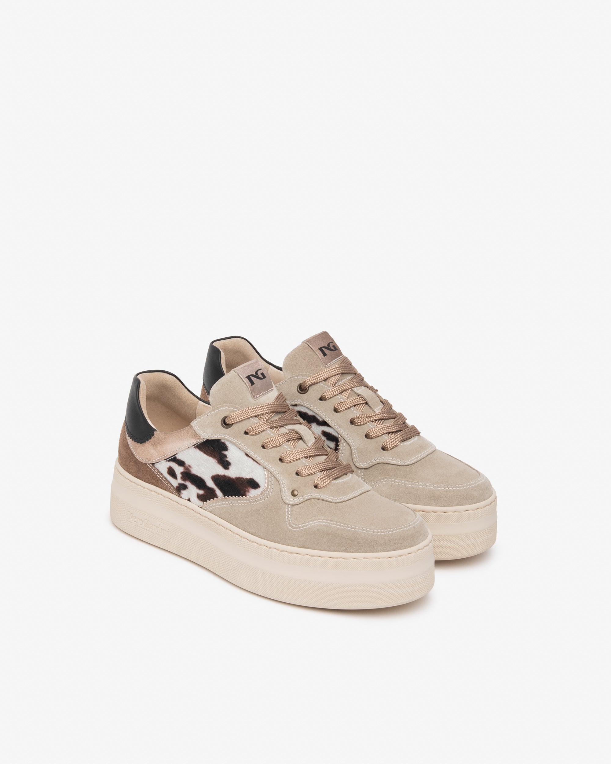 Sneakers Donna in Suede, Pelle e Materiale Tecnico