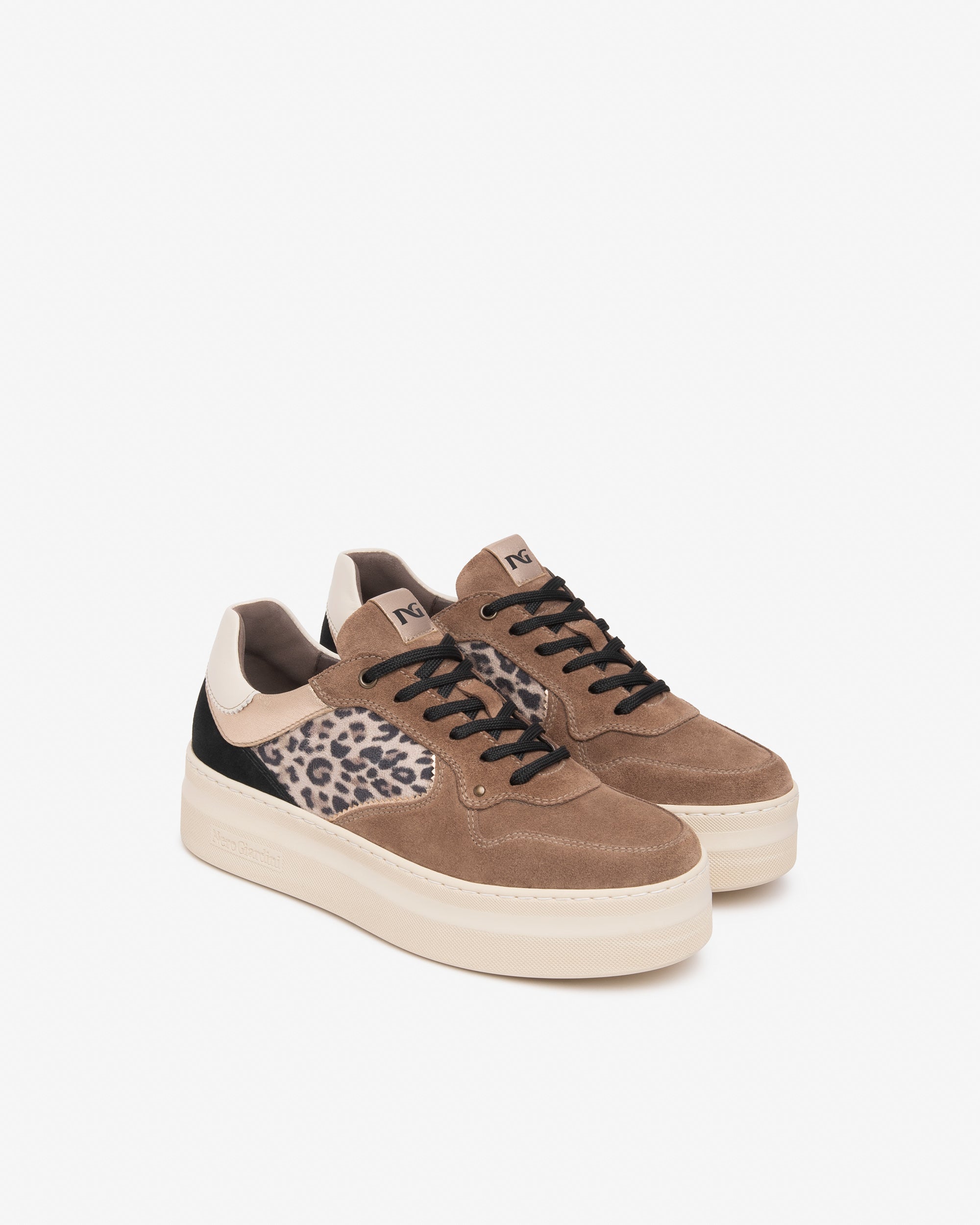 Sneakers Donna in Suede, Pelle e Materiale Tecnico