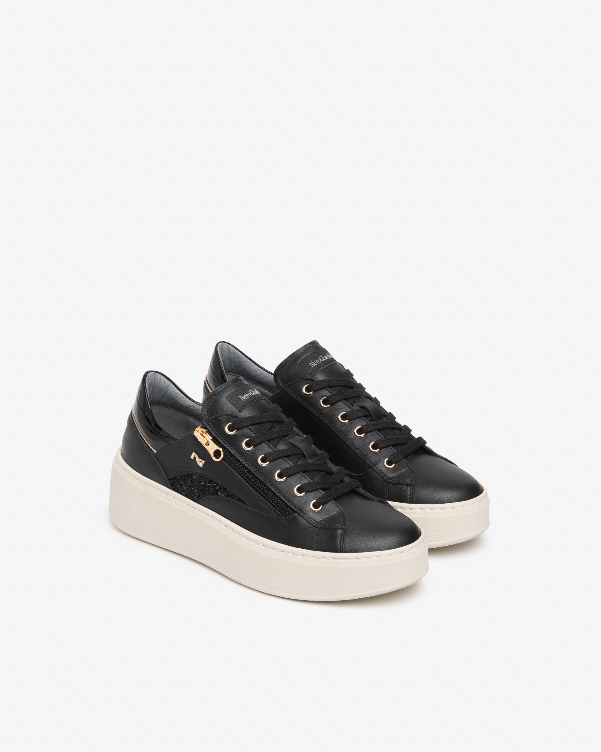Sneakers Donna in Pelle e Materiale Tecnico