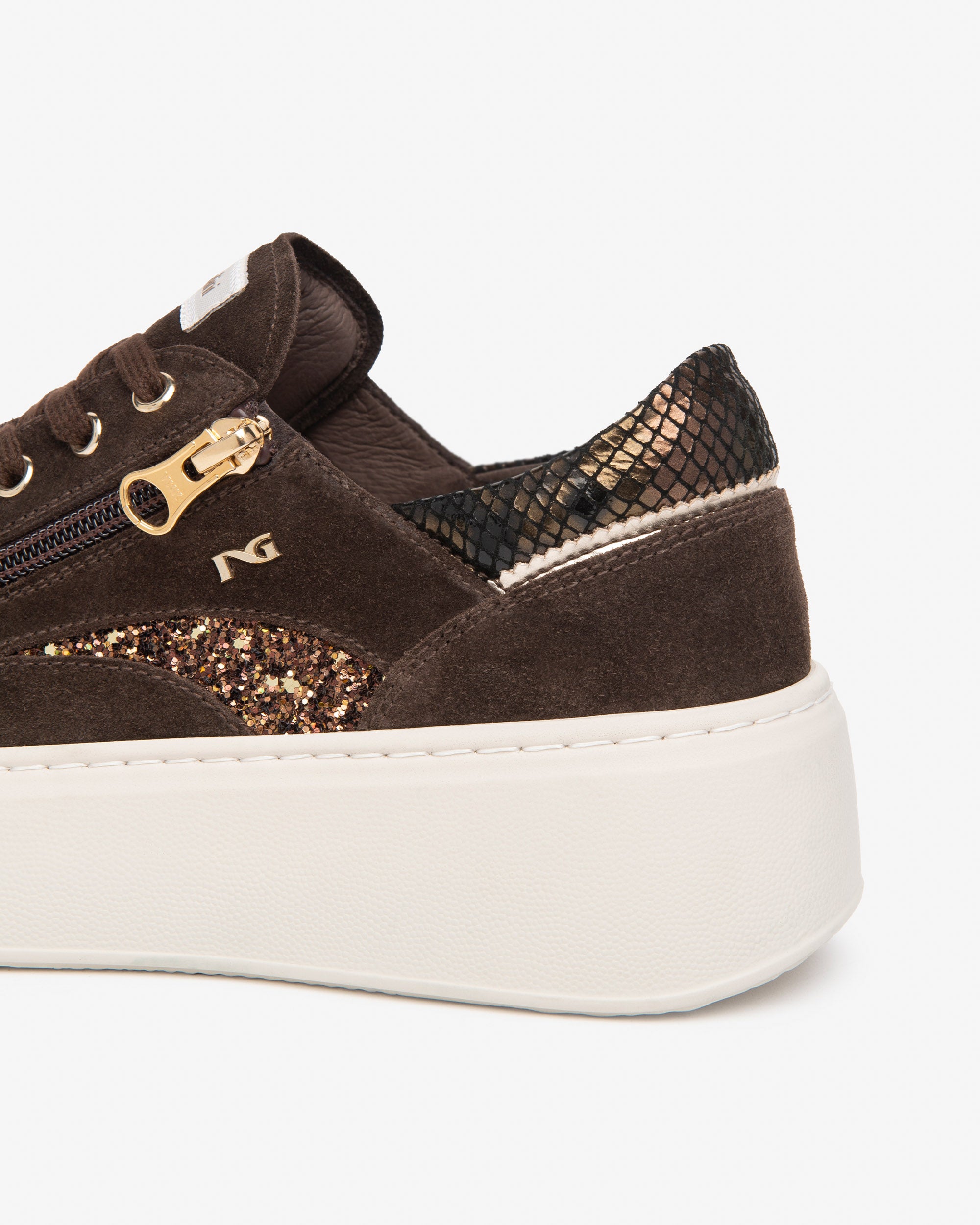 Sneakers Donna in Suede, Pelle e Materiale Tecnico