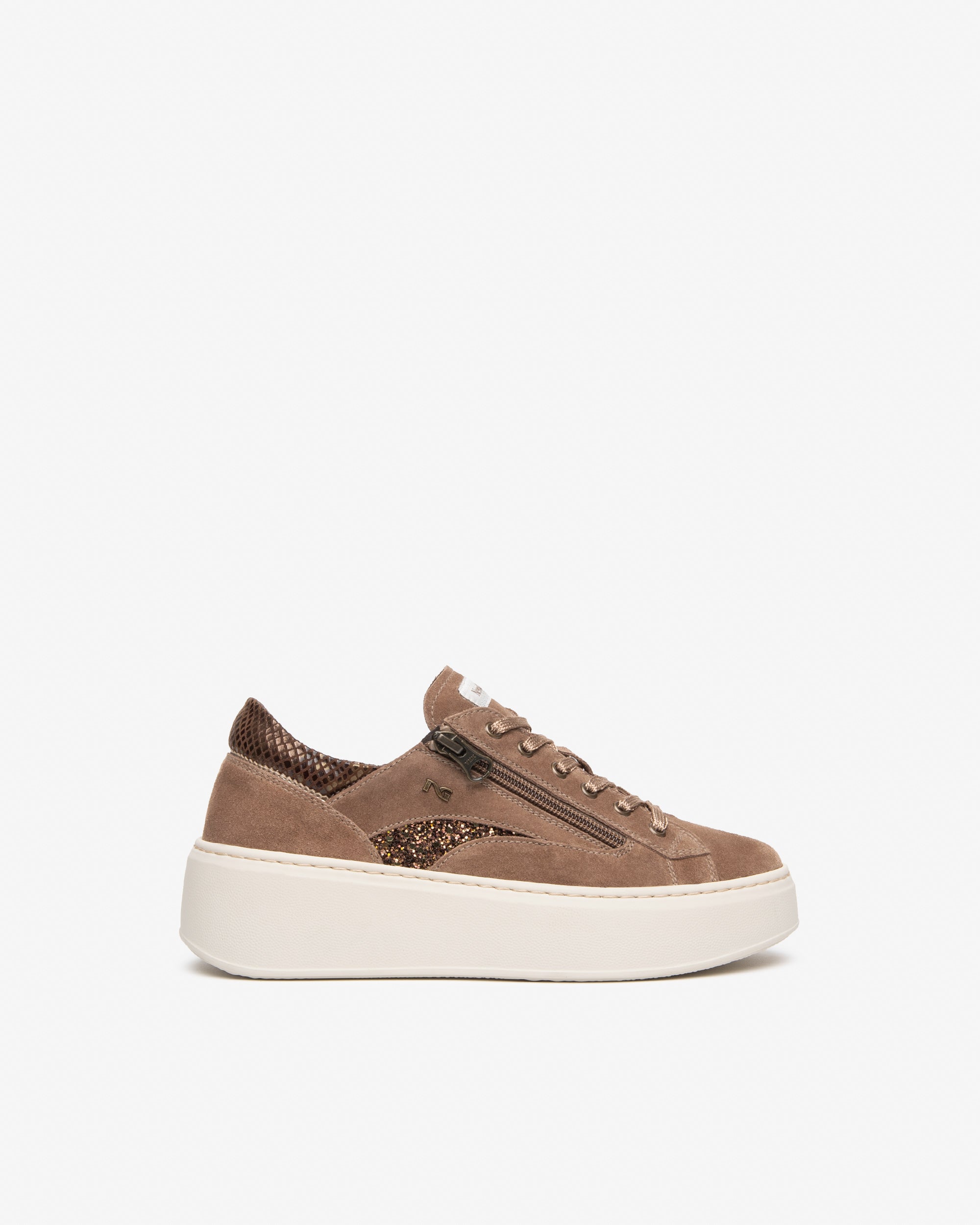 Sneakers Donna in Suede, Pelle e Materiale Tecnico