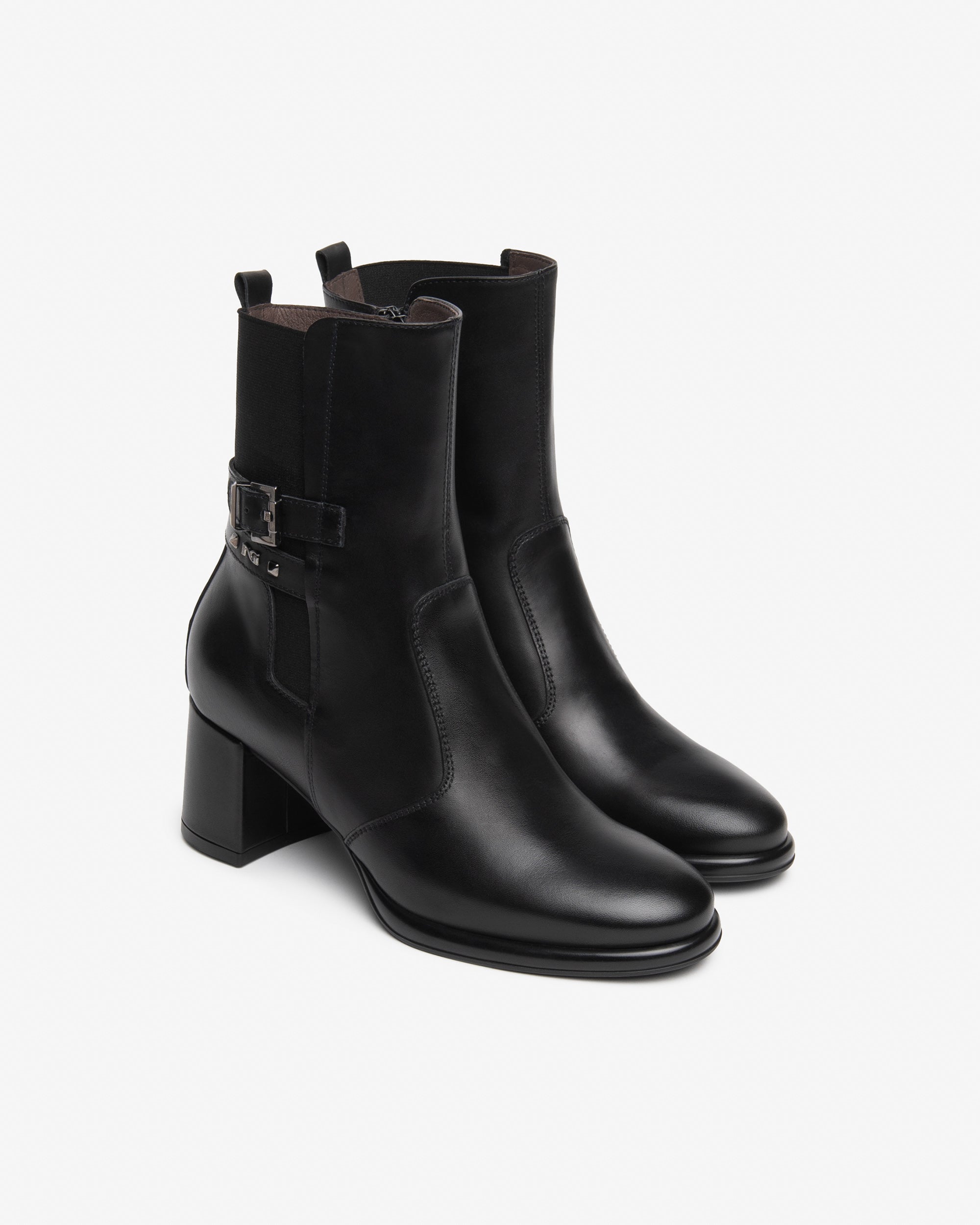 Tronchetti Donna in Pelle e Tessuto