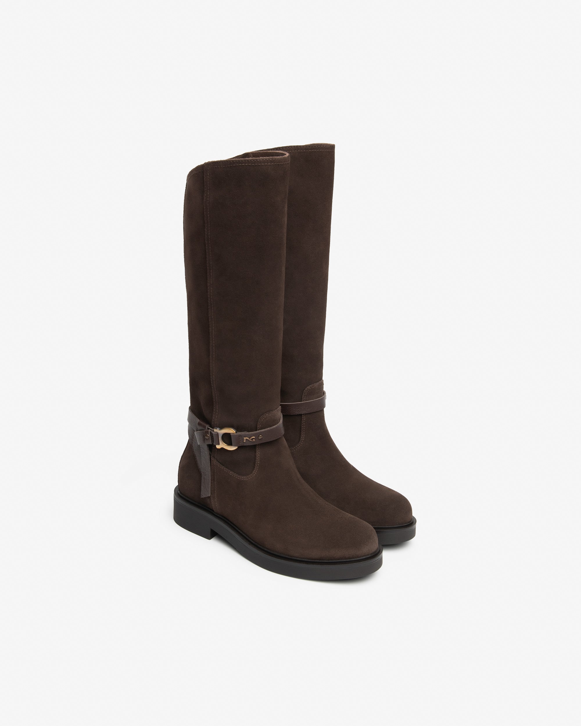 Stivali Donna in Suede e Pelle