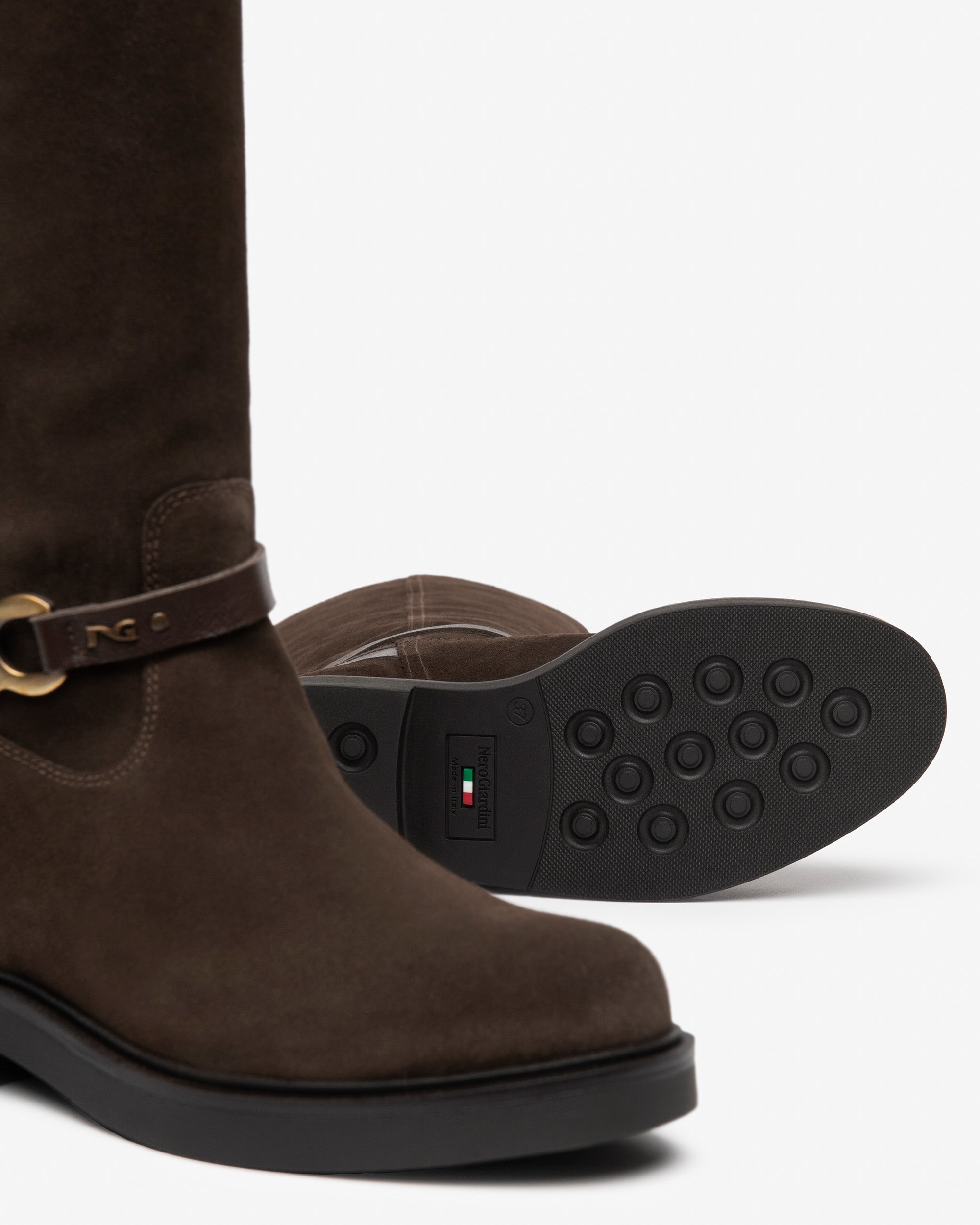 Stivali Donna in Suede e Pelle
