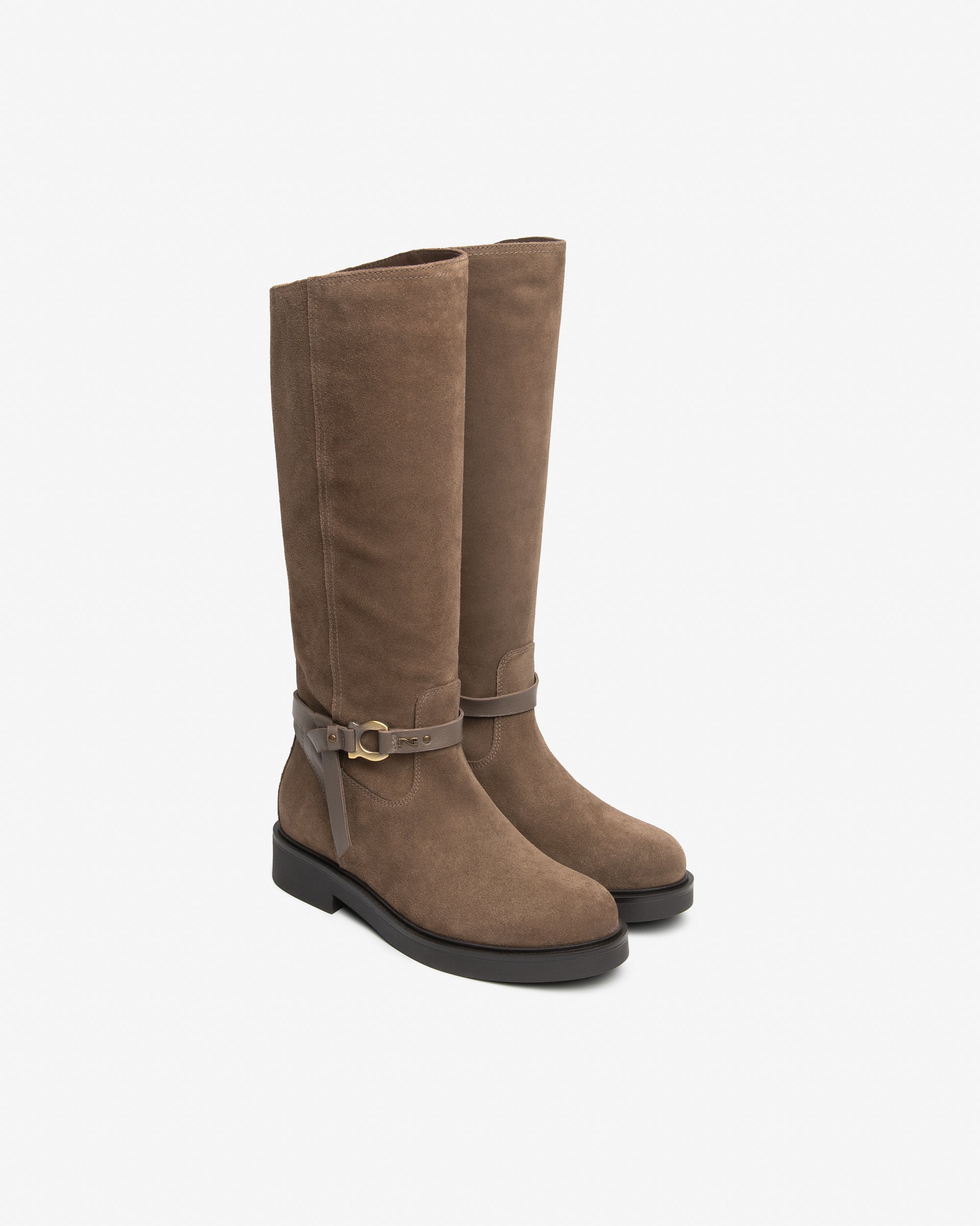 Stivali Donna in Suede e Pelle