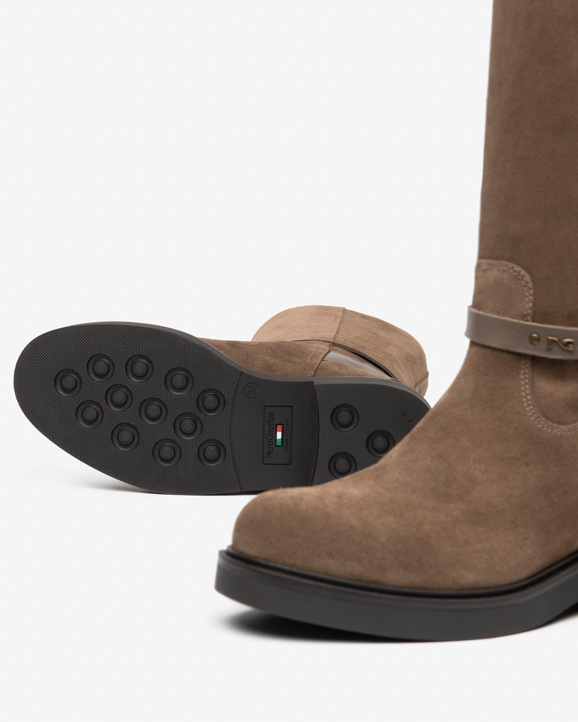 Stivali Donna in Suede e Pelle