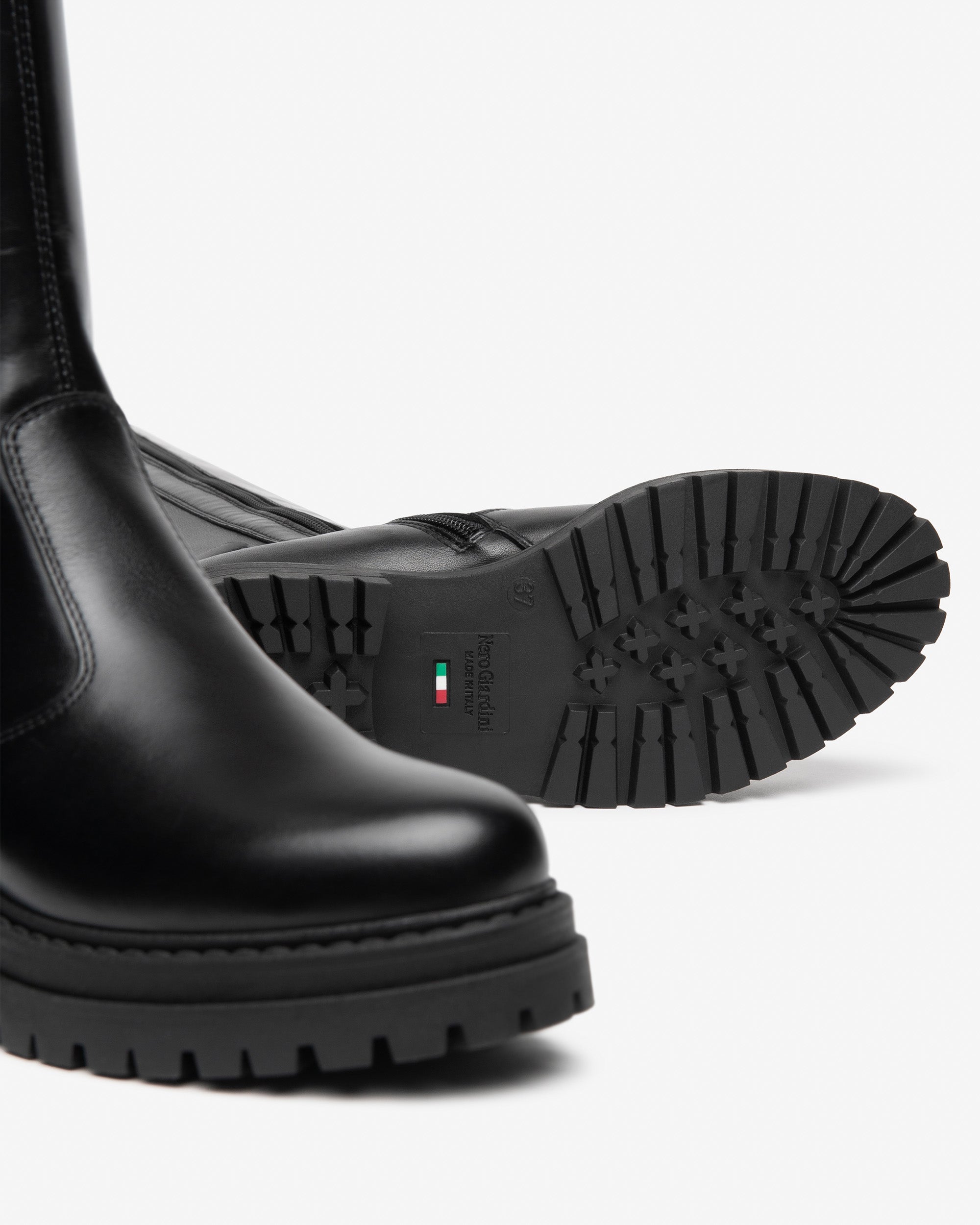 Stivali Donna in Pelle e Materiale Tecnico