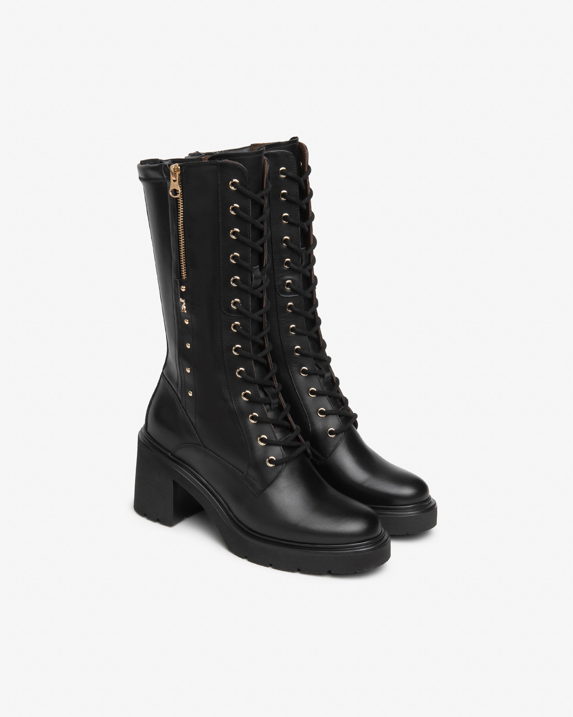 Stivali Donna in Pelle e Materiale Tecnico