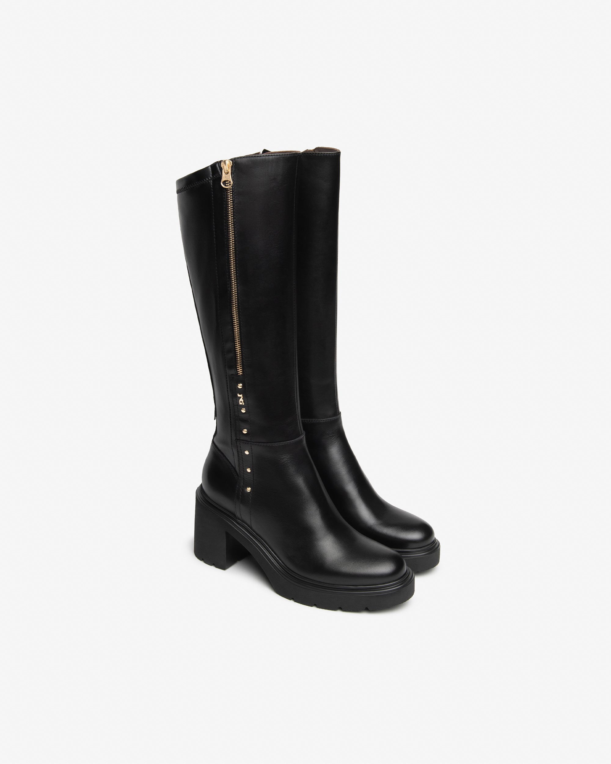 Stivali Donna in Pelle e Materiale Tecnico