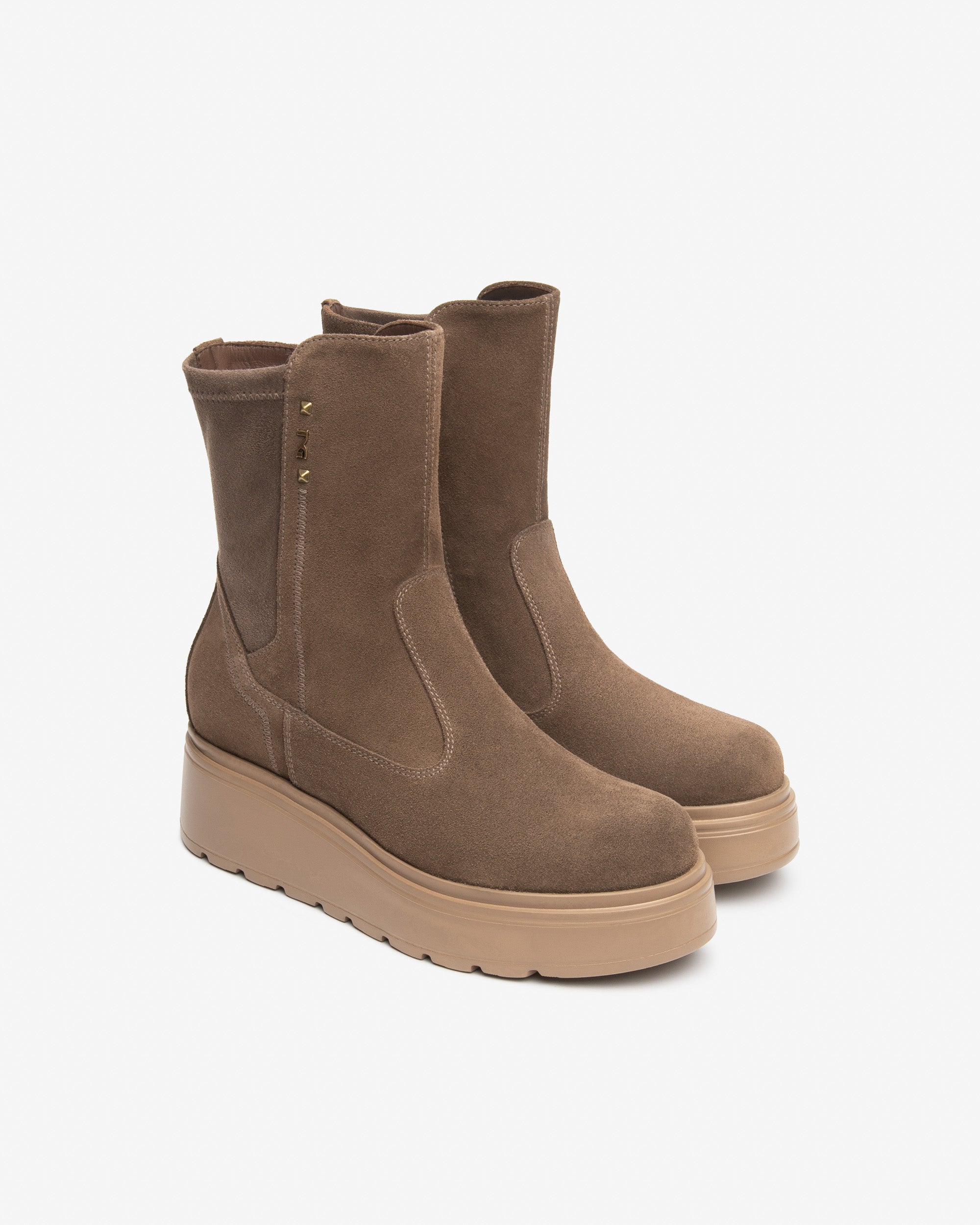 Stivaletti Donna in Suede e Materiale Tecnico