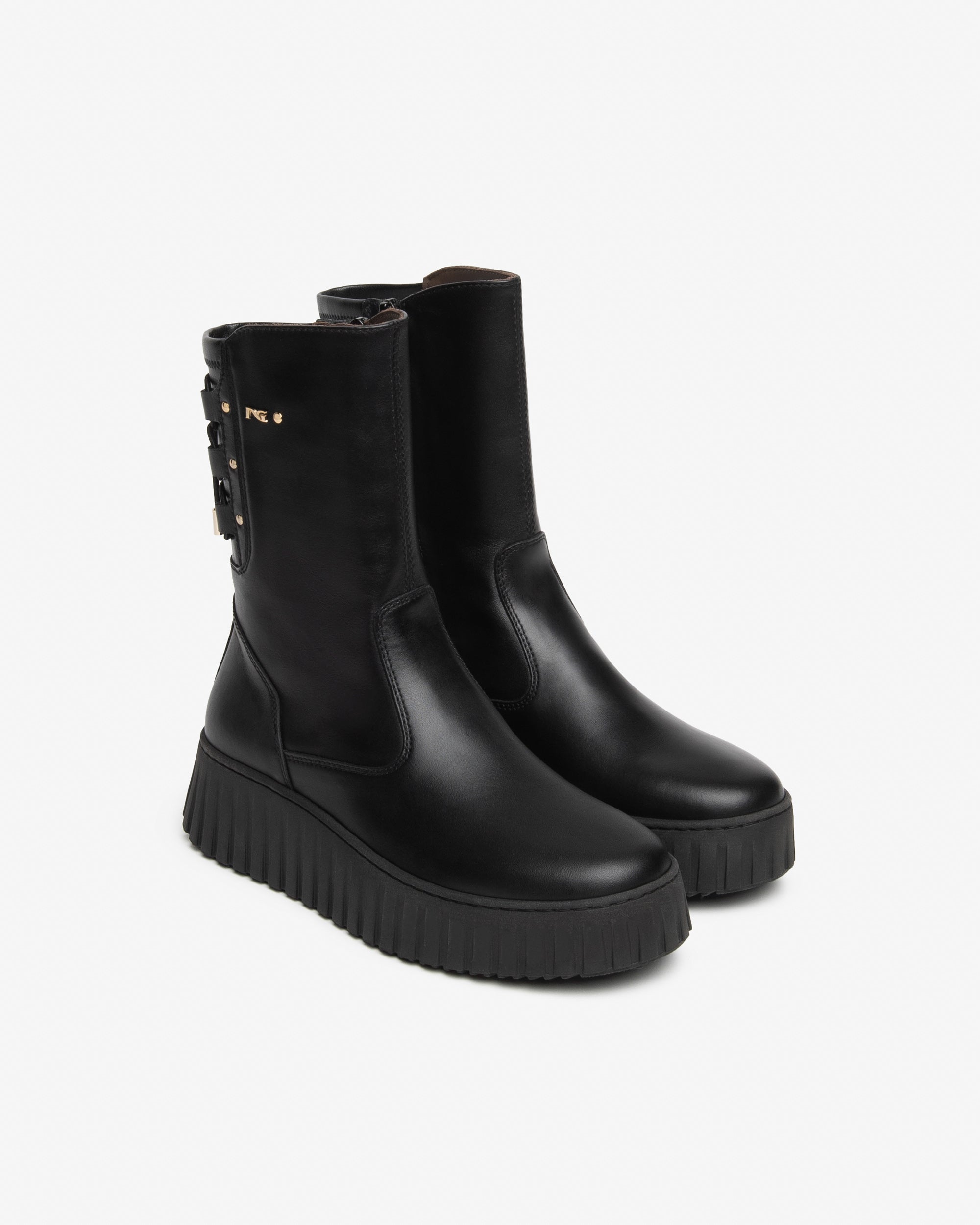 Stivaletti Donna in Pelle e Materiale Tecnico