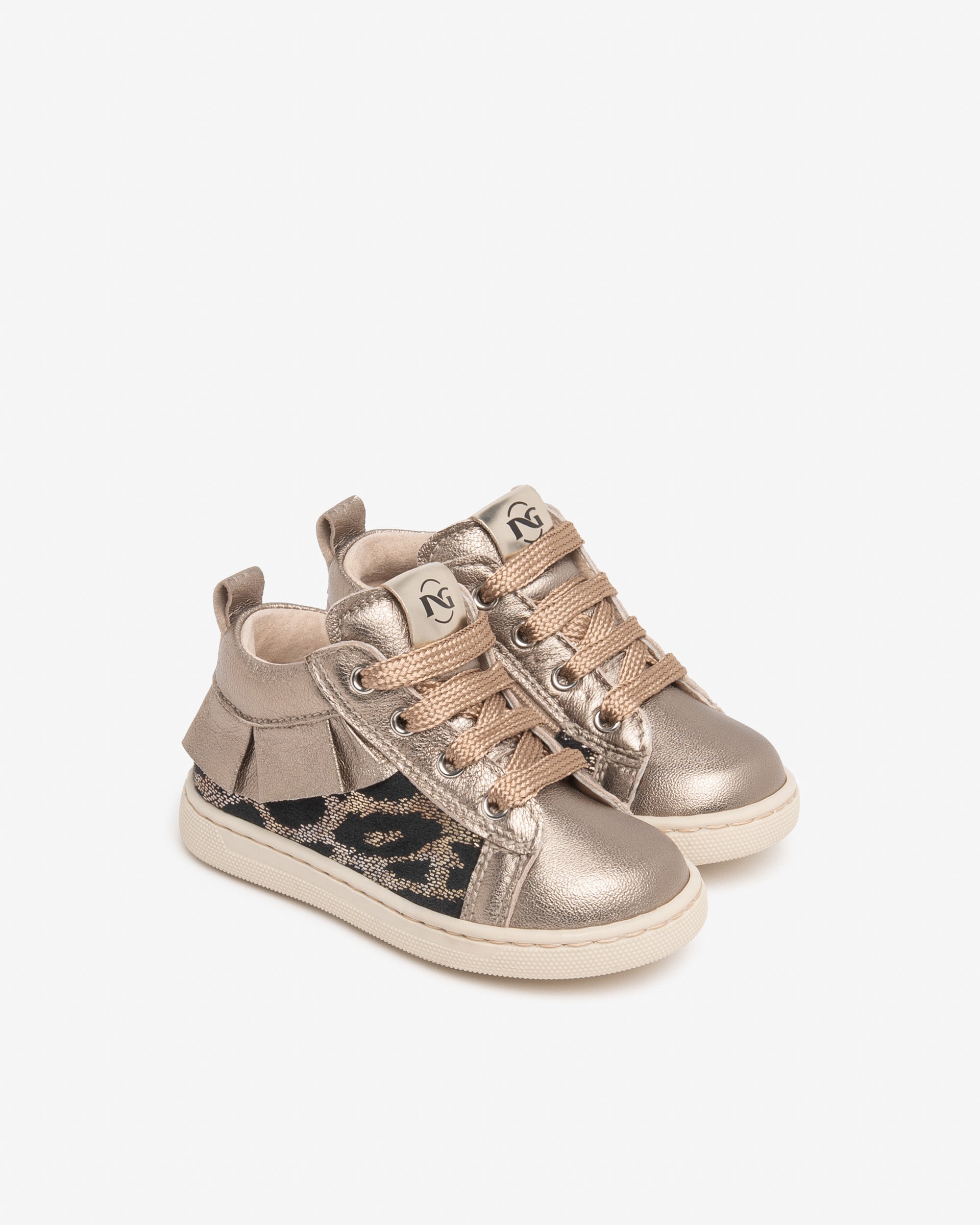 Sneakers Junior da Bambina in Pelle e Materiale Tecnico