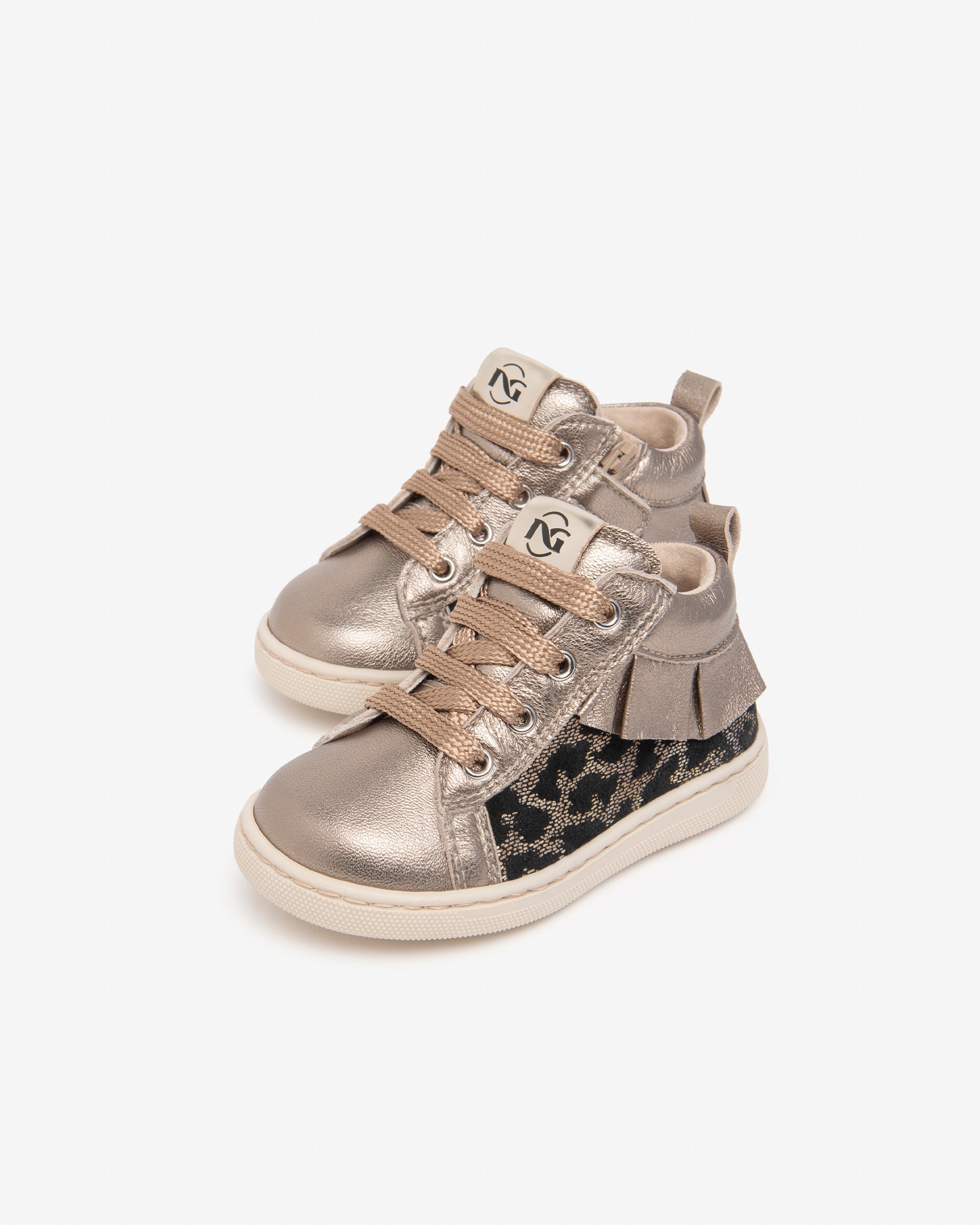 Sneakers Junior da Bambina in Pelle e Materiale Tecnico