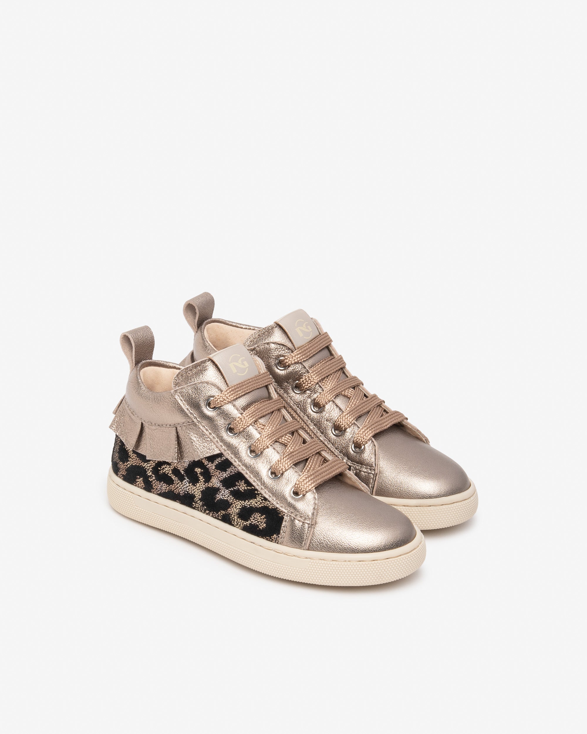 Sneakers Junior da Bambina in Pelle e Materiale Tecnico
