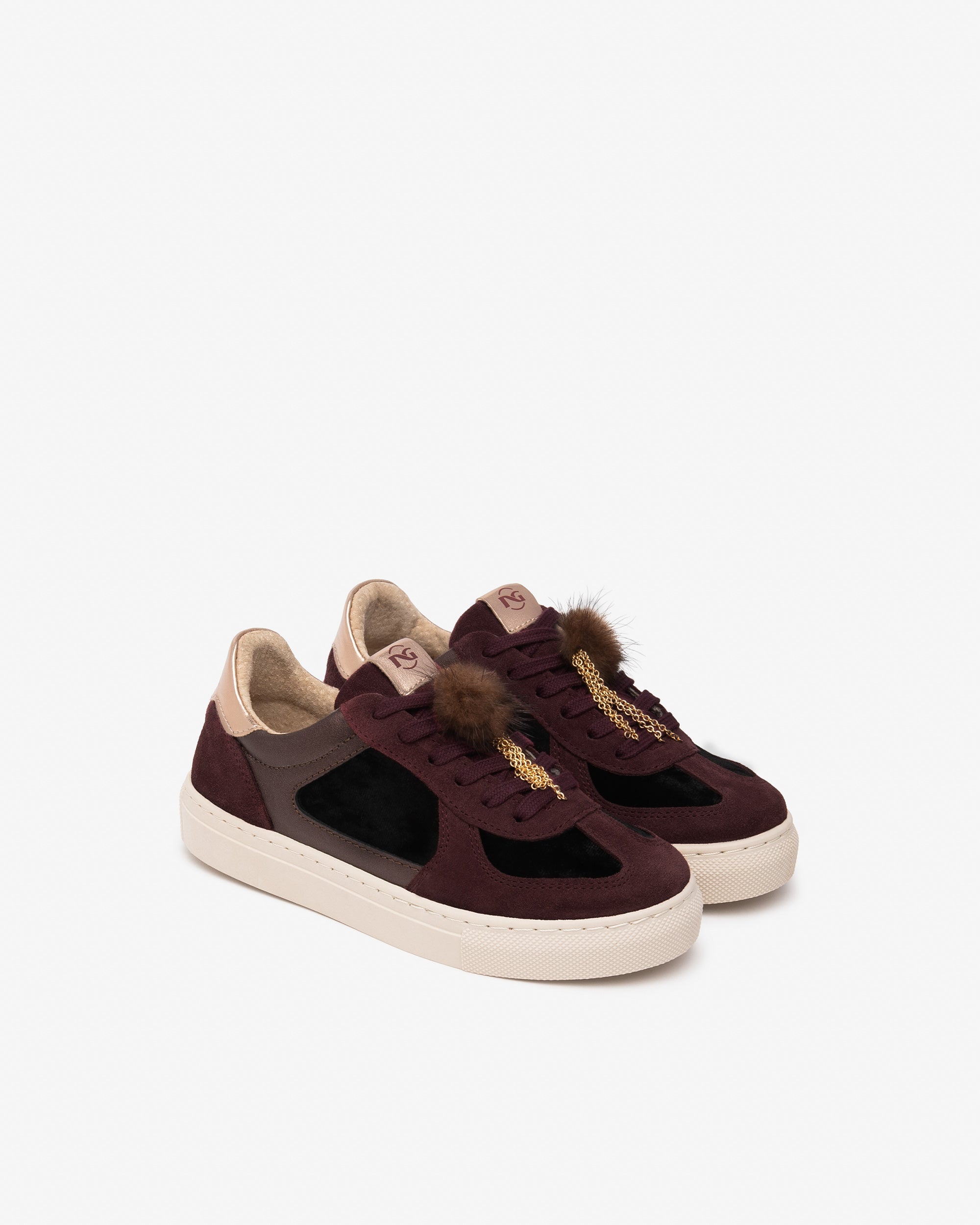 Sneakers Teen da Ragazza in Camoscio, Materiale Tecnico e Pelle
