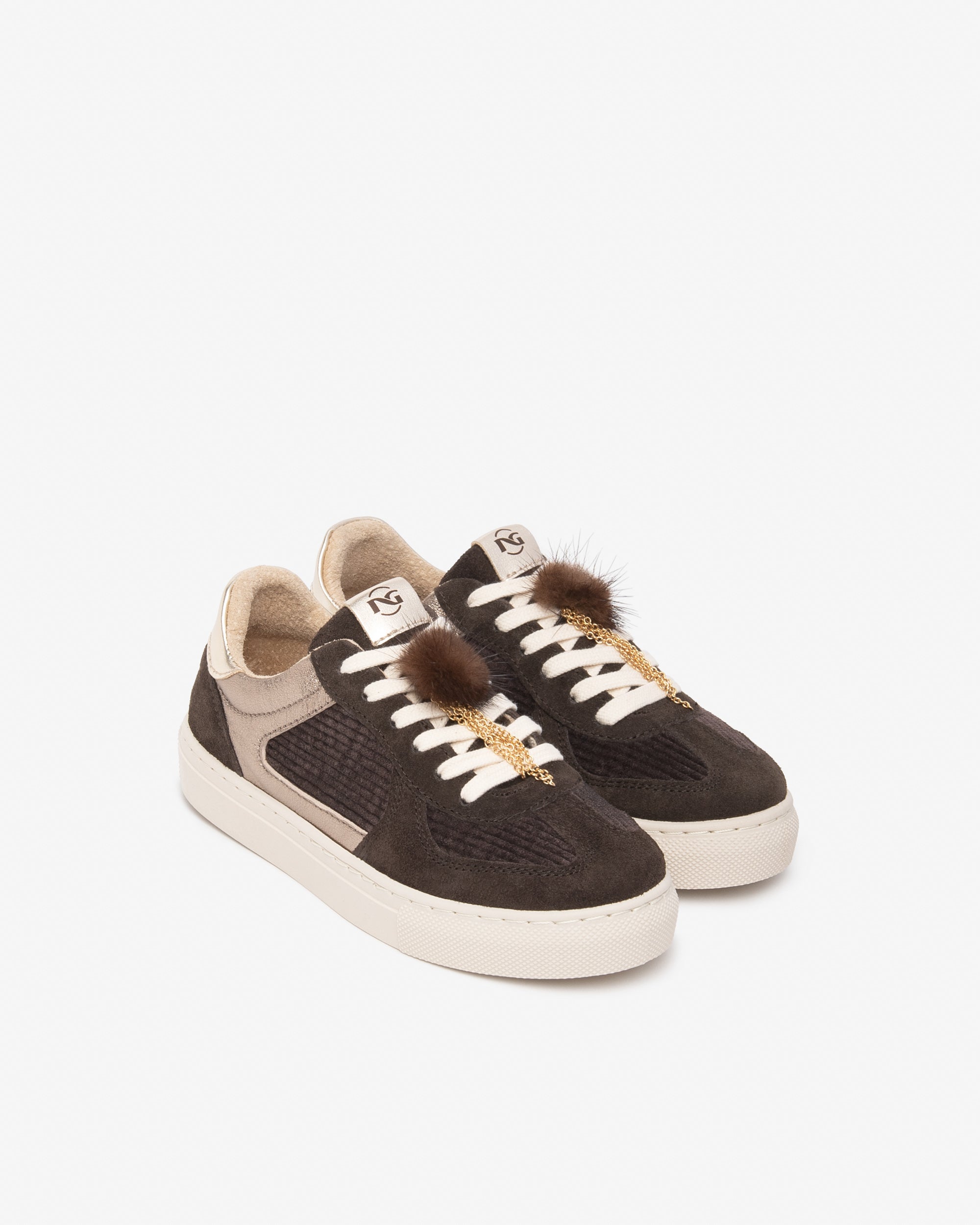 Sneakers Teen da Ragazza in Camoscio, Tessuto e Materiale Tecnico