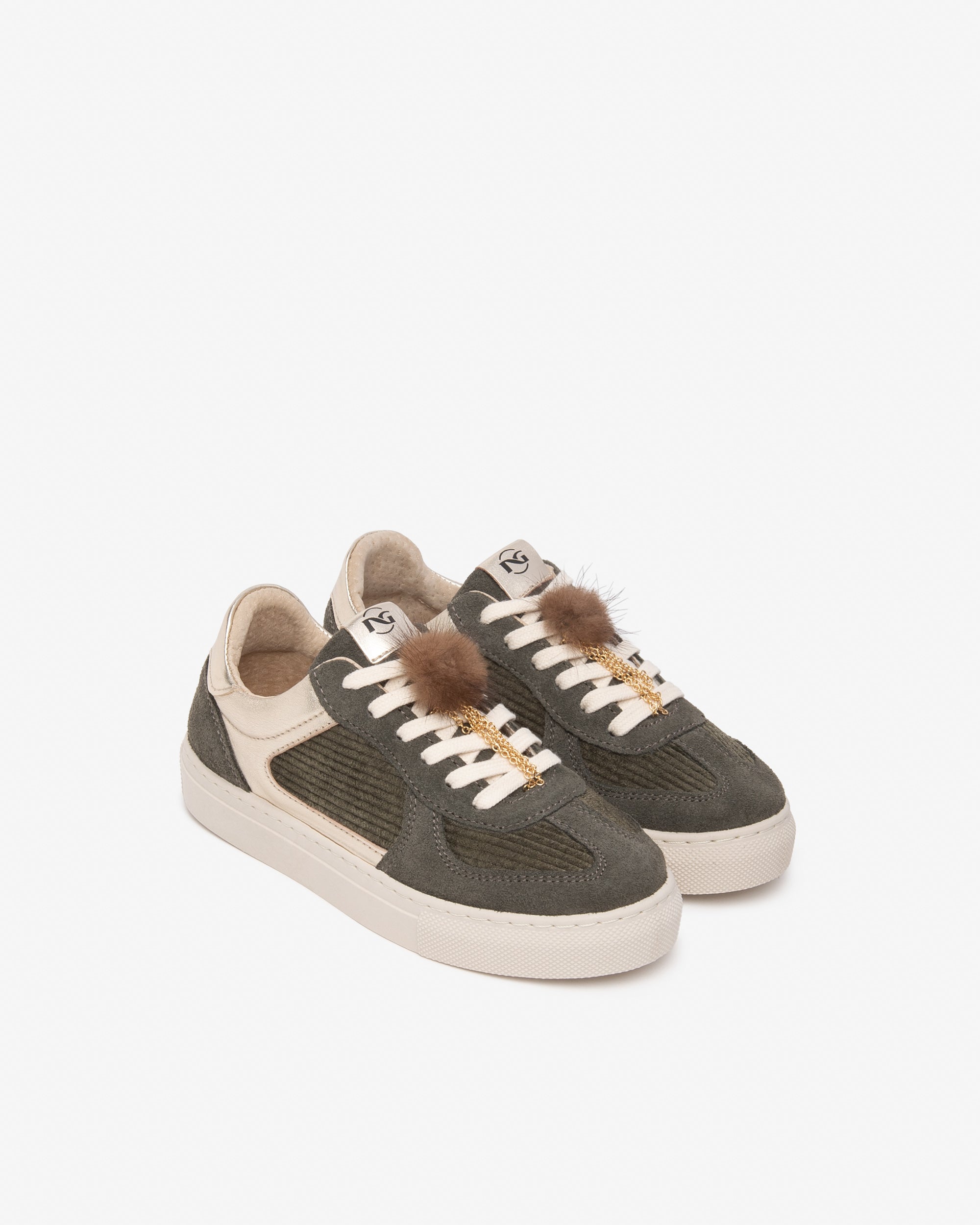 Sneakers Teen da Ragazza in Camoscio, Tessuto e Materiale Tecnico