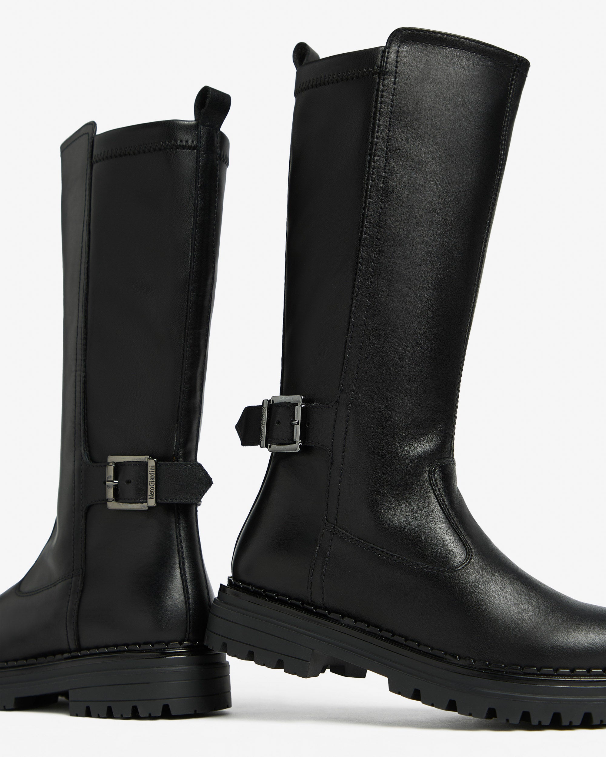 Stivali Teen da Ragazza in Pelle e Materiale Tecnico