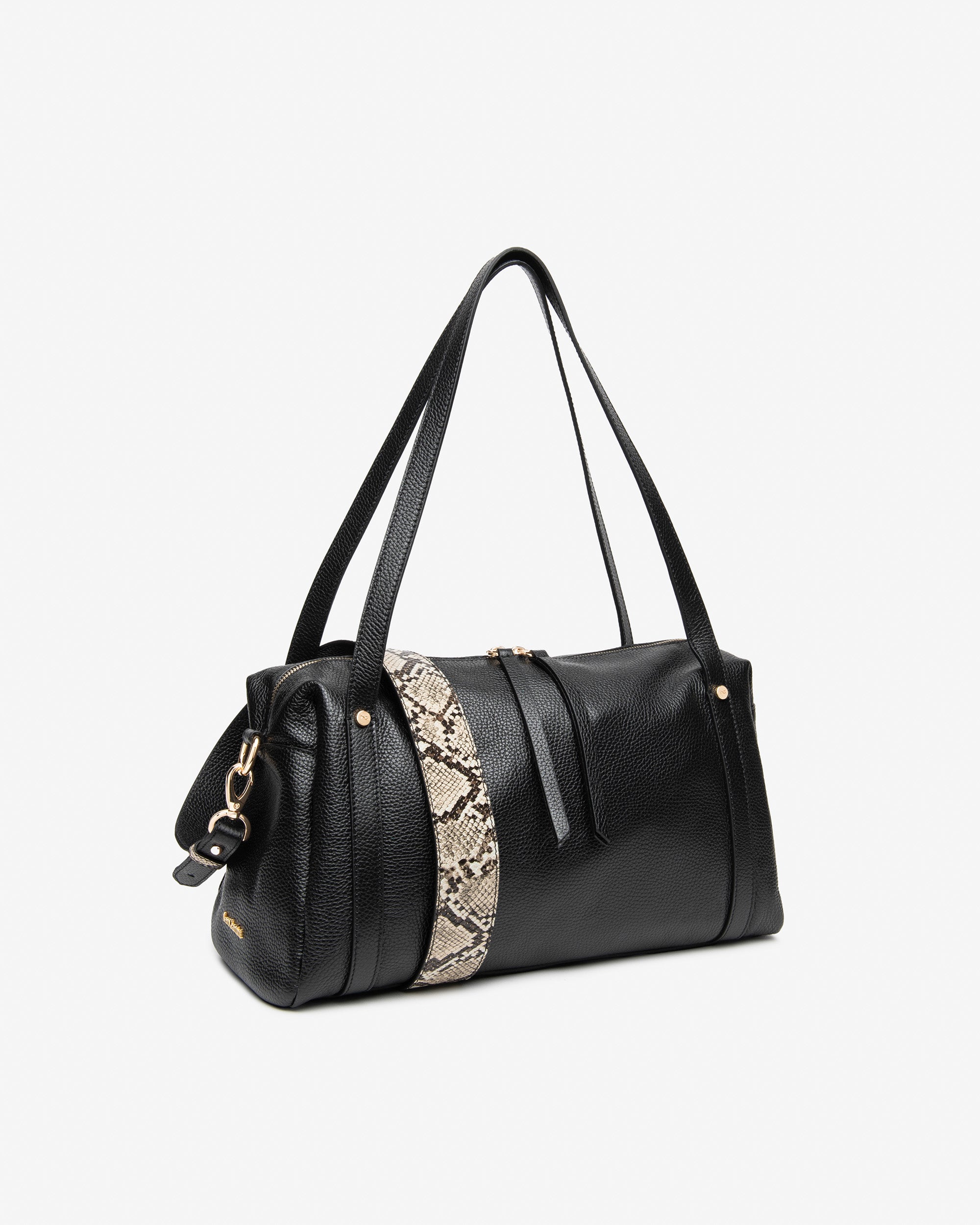 Bauletto da Donna in Pelle e Materiale Tecnico