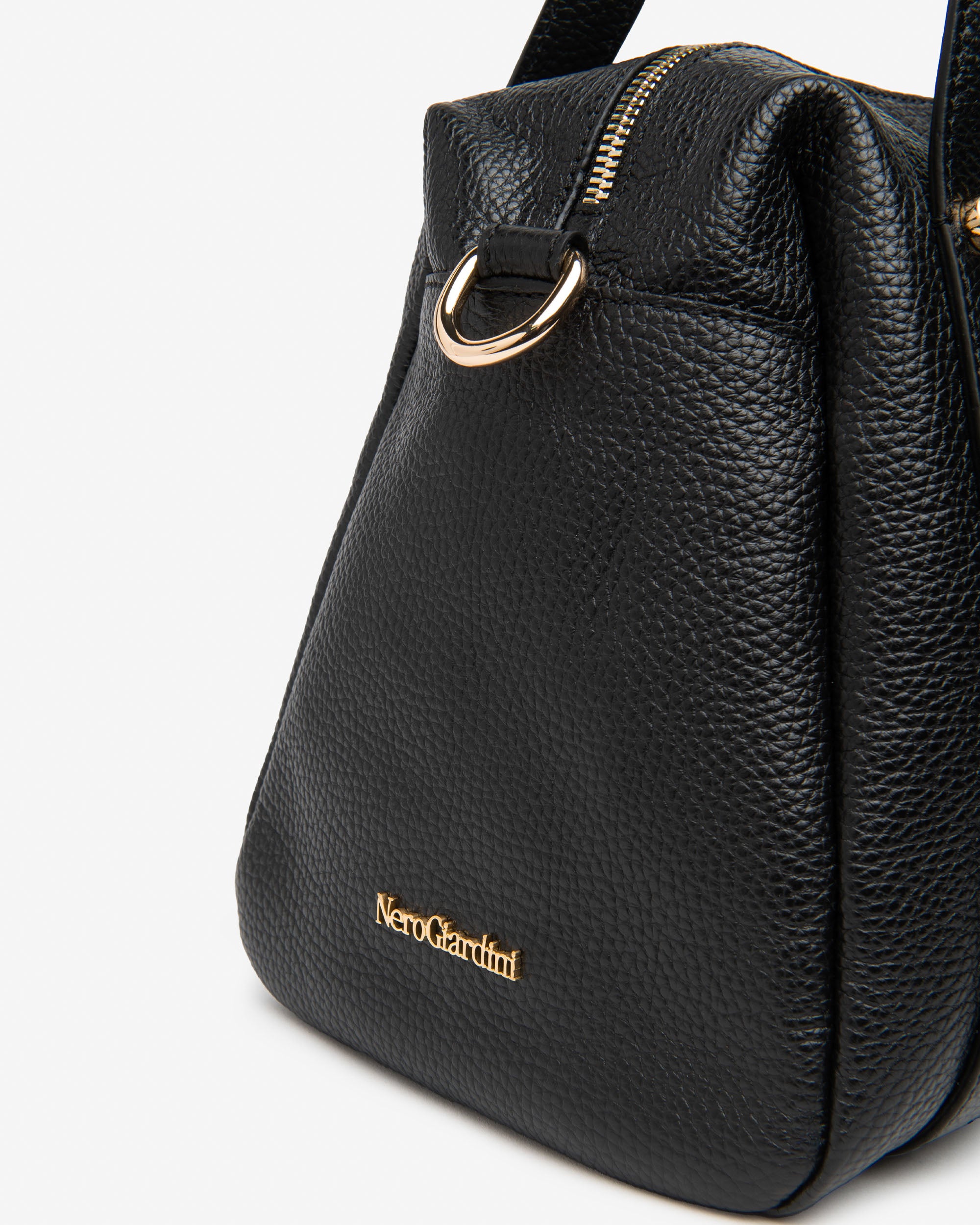 Bauletto da Donna in Pelle e Materiale Tecnico