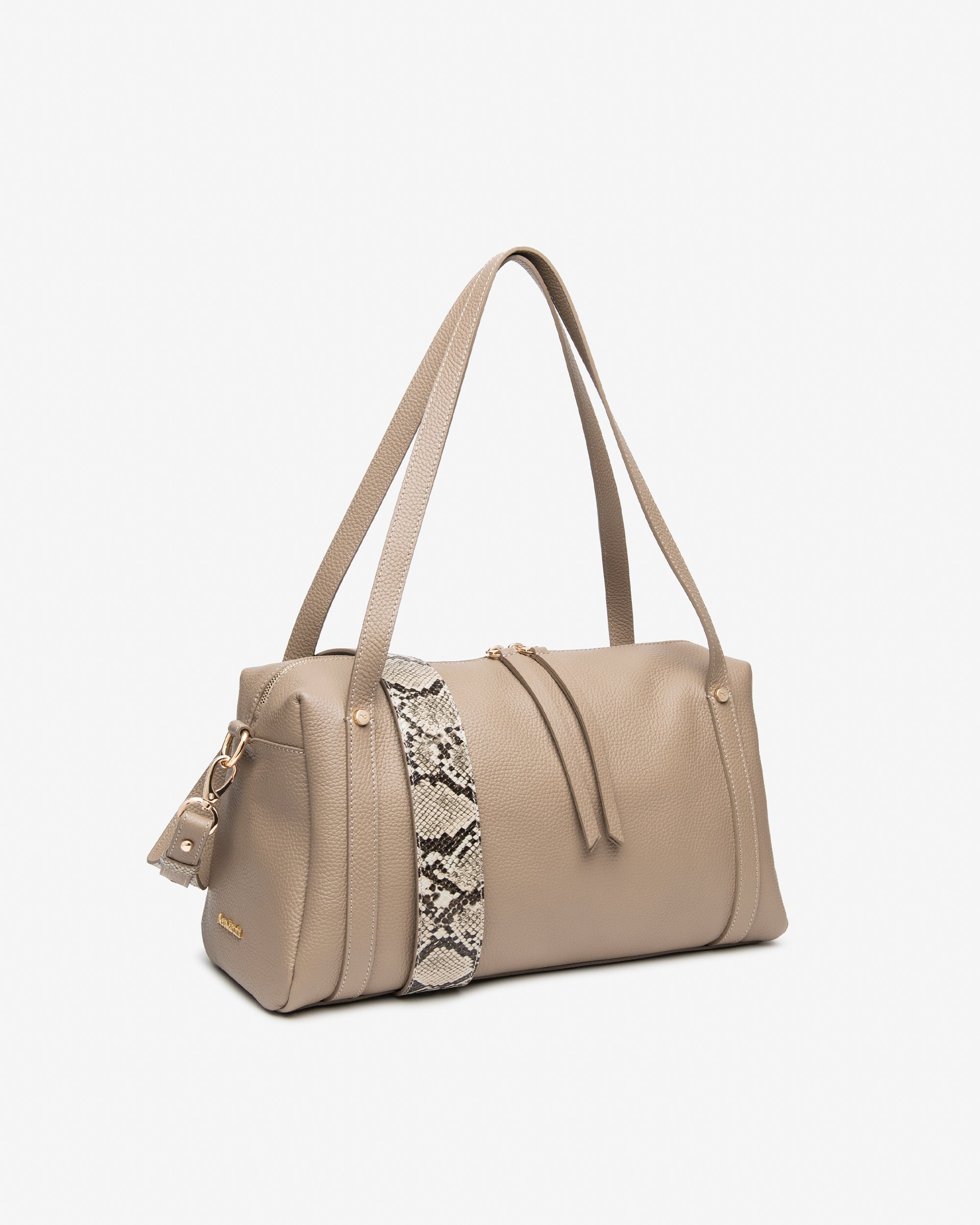 Bauletto da Donna in Pelle e Materiale Tecnico