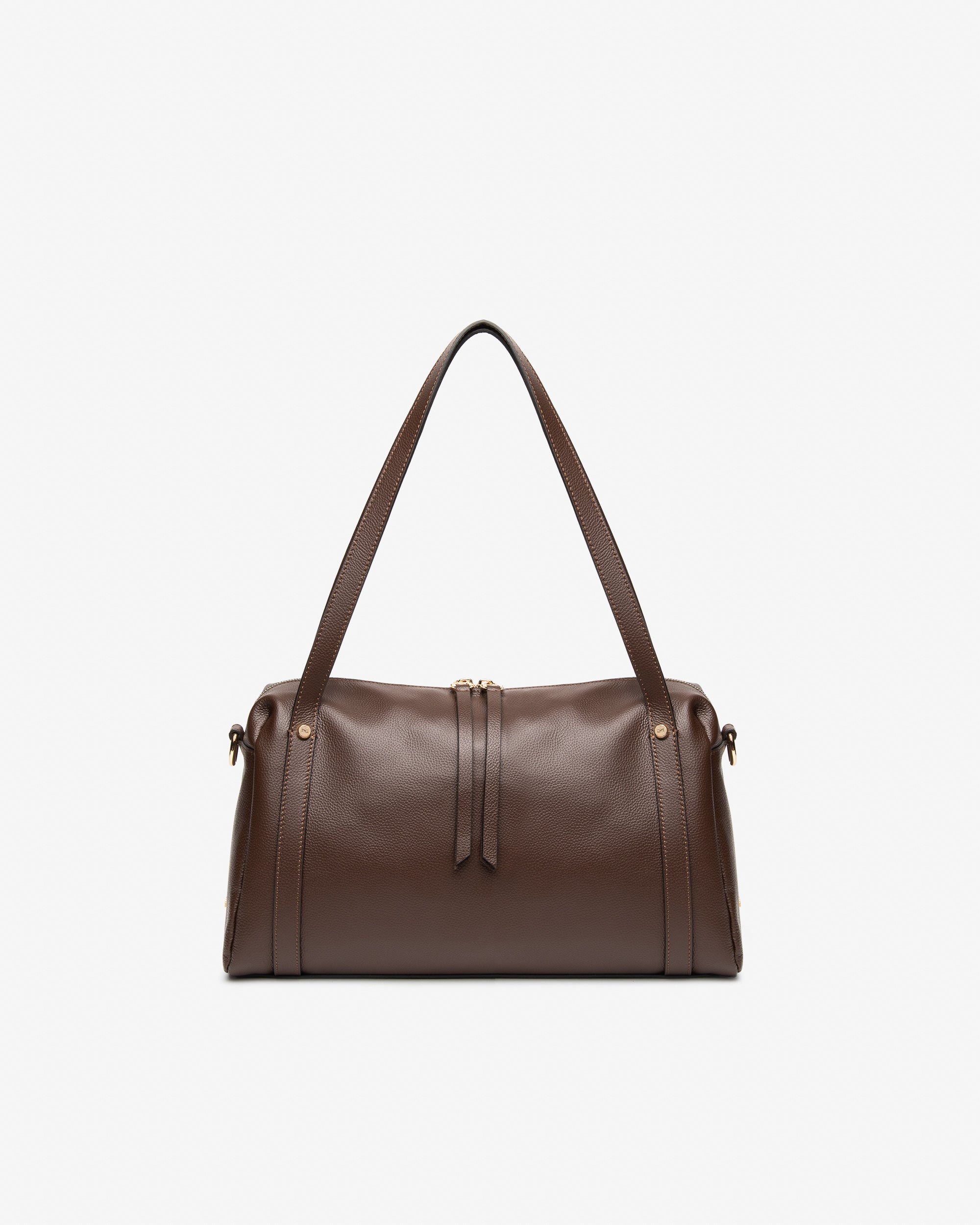 Bauletto da Donna in Pelle e Materiale Tecnico
