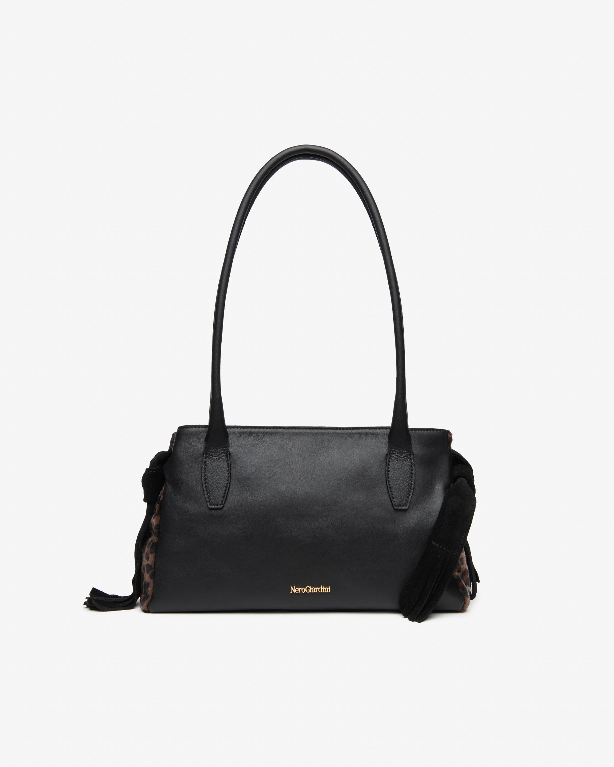 Bauletto da Donna in Pelle e Materiale Tecnico