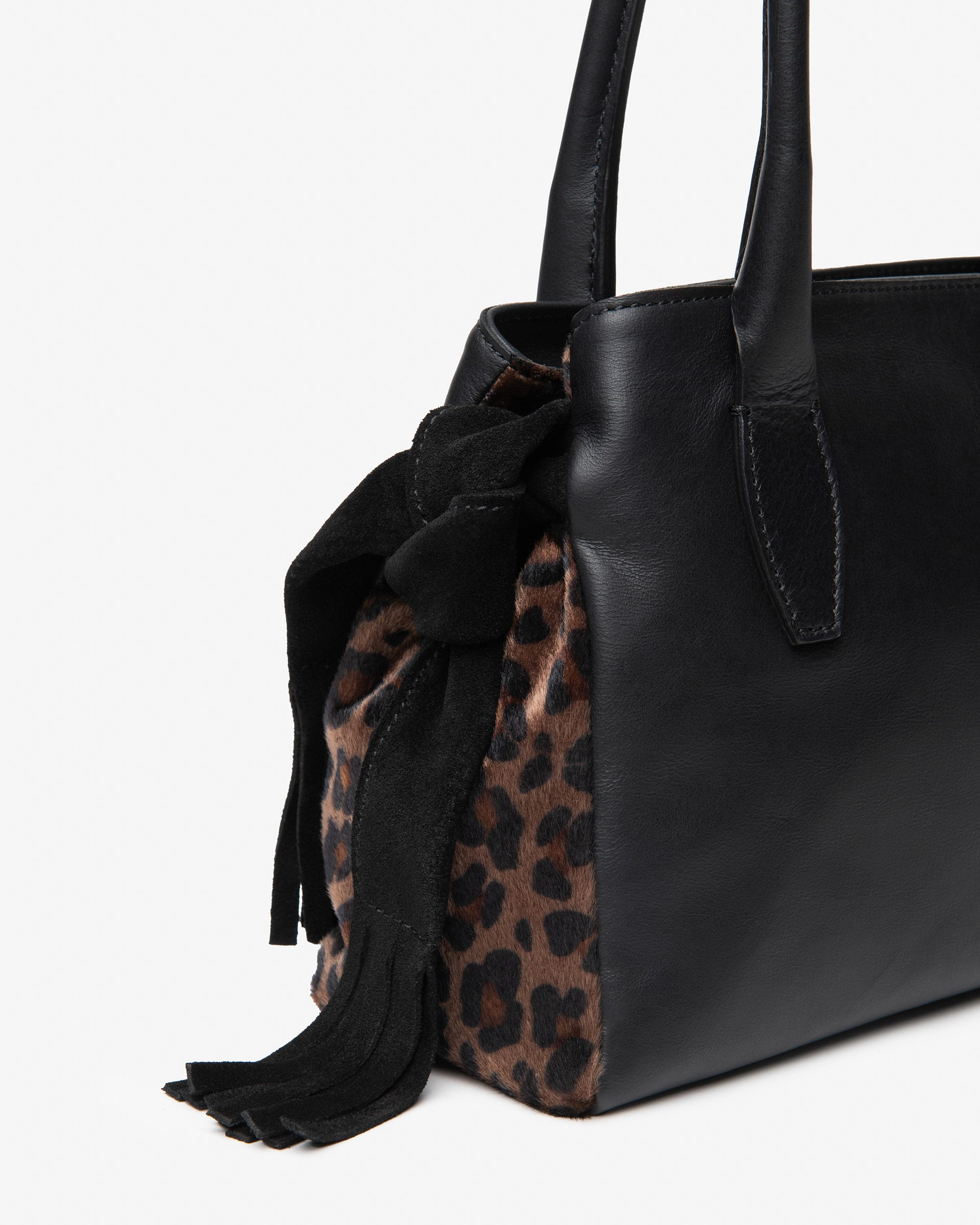 Bauletto da Donna in Pelle e Materiale Tecnico