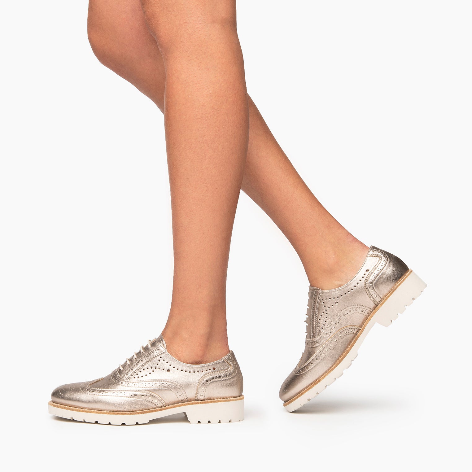 Stringate Donna in Pelle e Tela