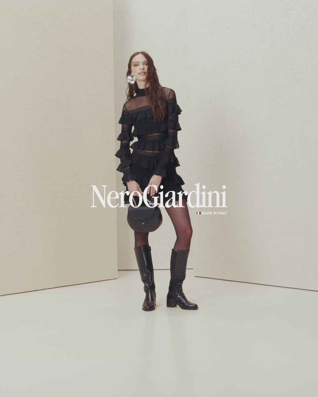 Stivali Donna in Pelle e Tessuto
