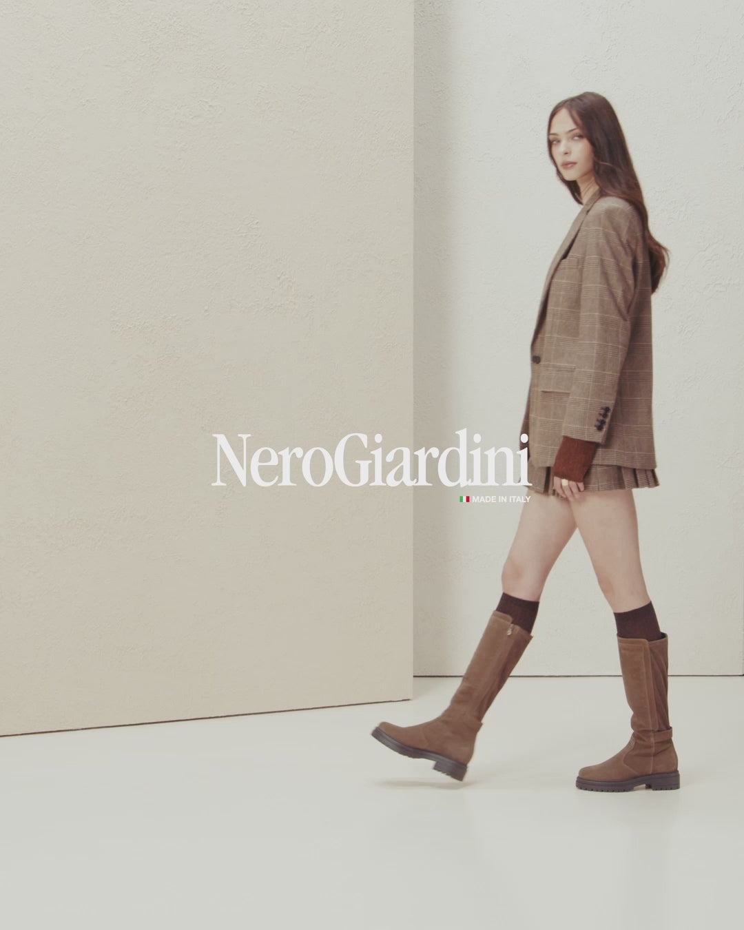 Stivali Donna in Suede e Materiale Tecnico