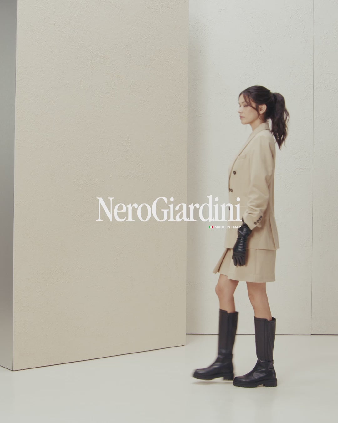 Stivali Donna in Pelle e Materiale Tecnico