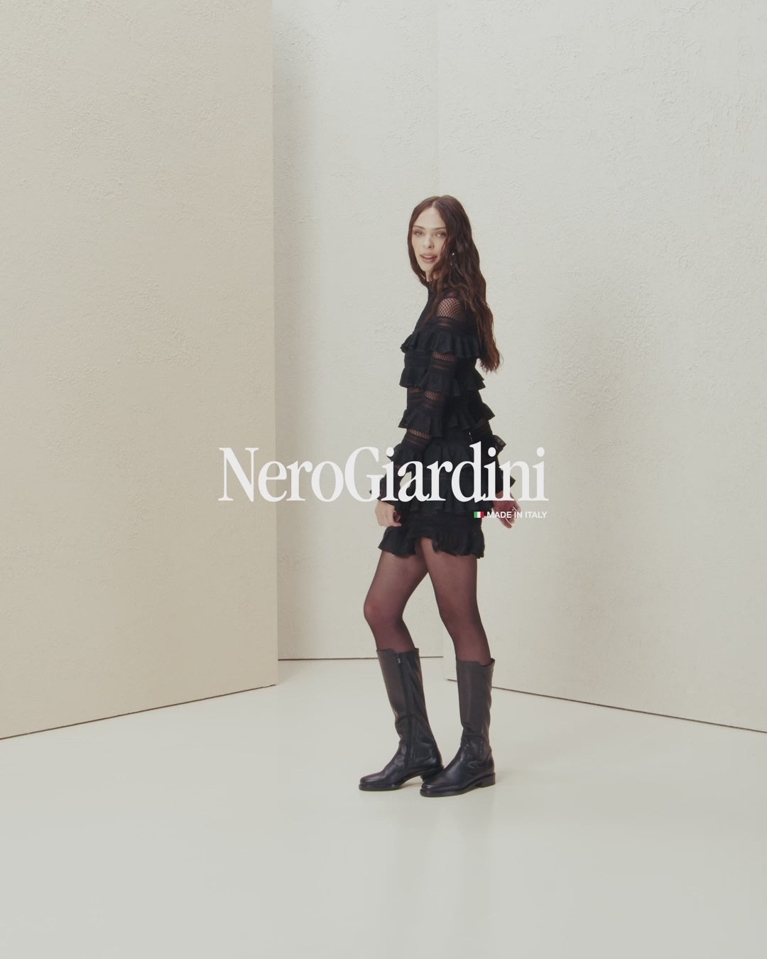 Stivali Donna in Pelle e Materiale Tecnico