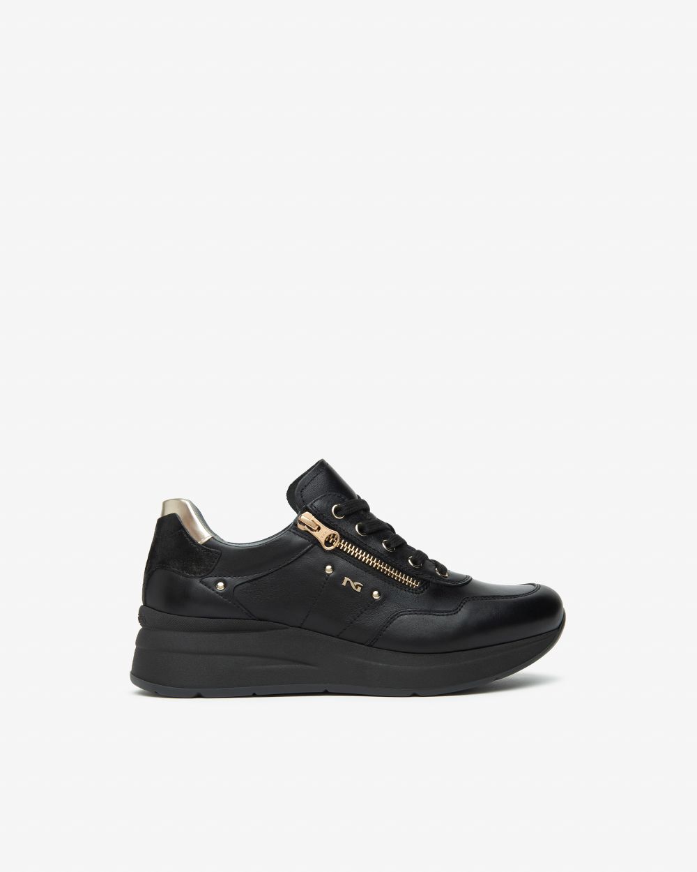 Women’s Leather and Technical Fabric Sneakers