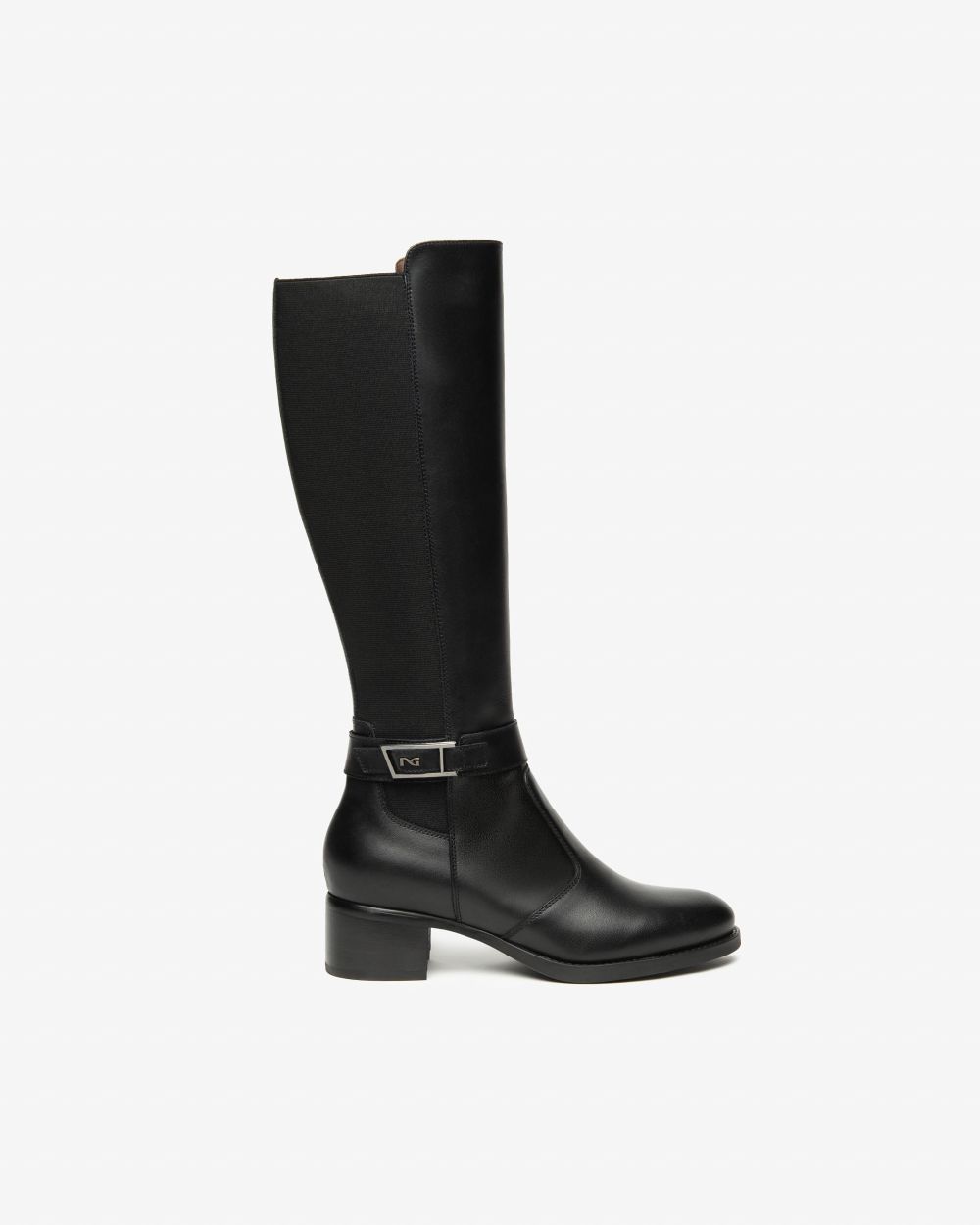 Women's Leather and Fabric Boots