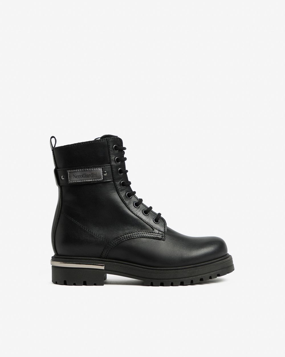 Teen Girls’ Leather Combat Boots