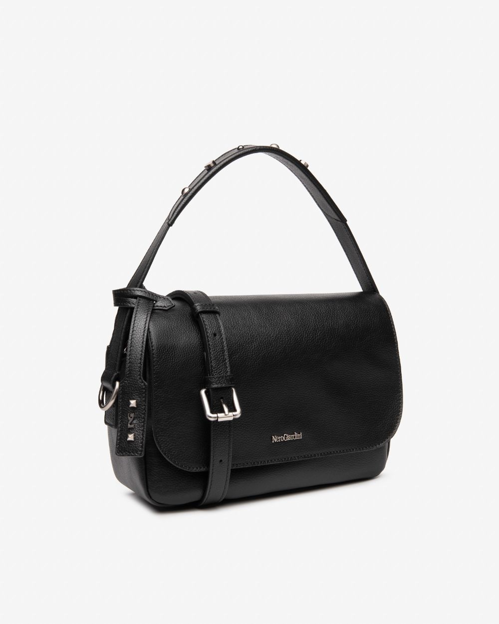 NeroGiardini I544052D Borsa a Spalla da Donna in Pelle