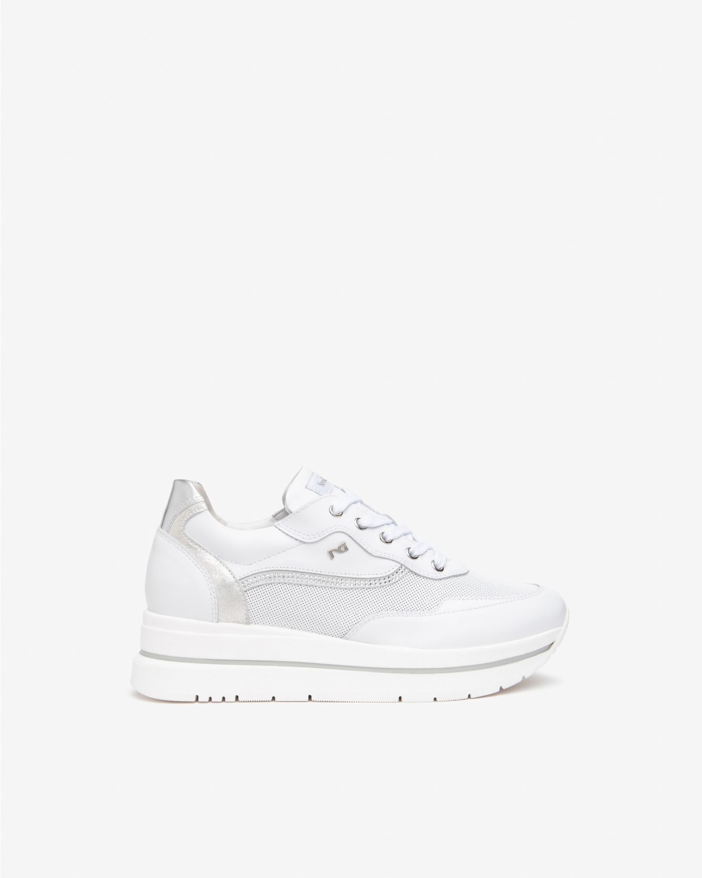 Women’s Leather and Technical Fabric Sneakers